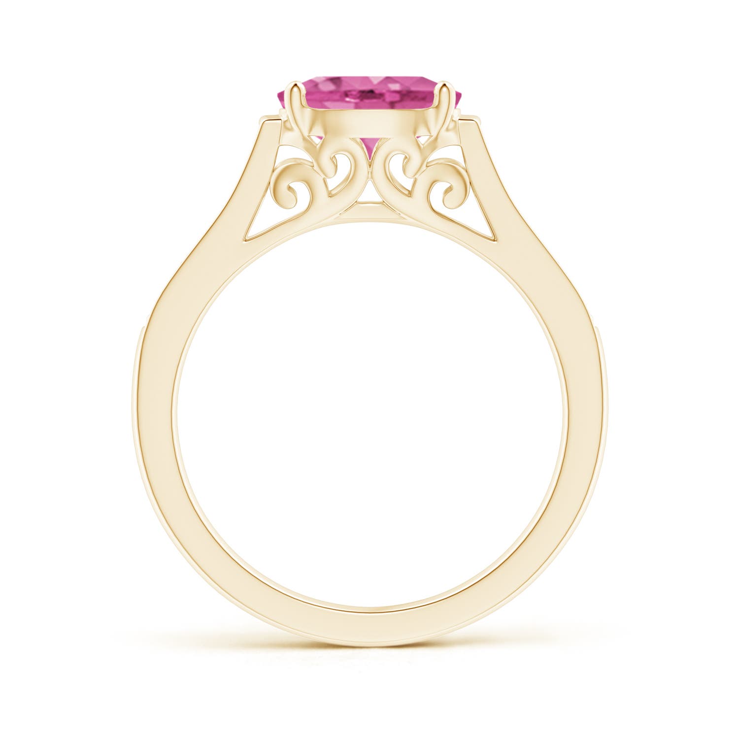 AAA - Pink Sapphire / 1.59 CT / 14 KT Yellow Gold