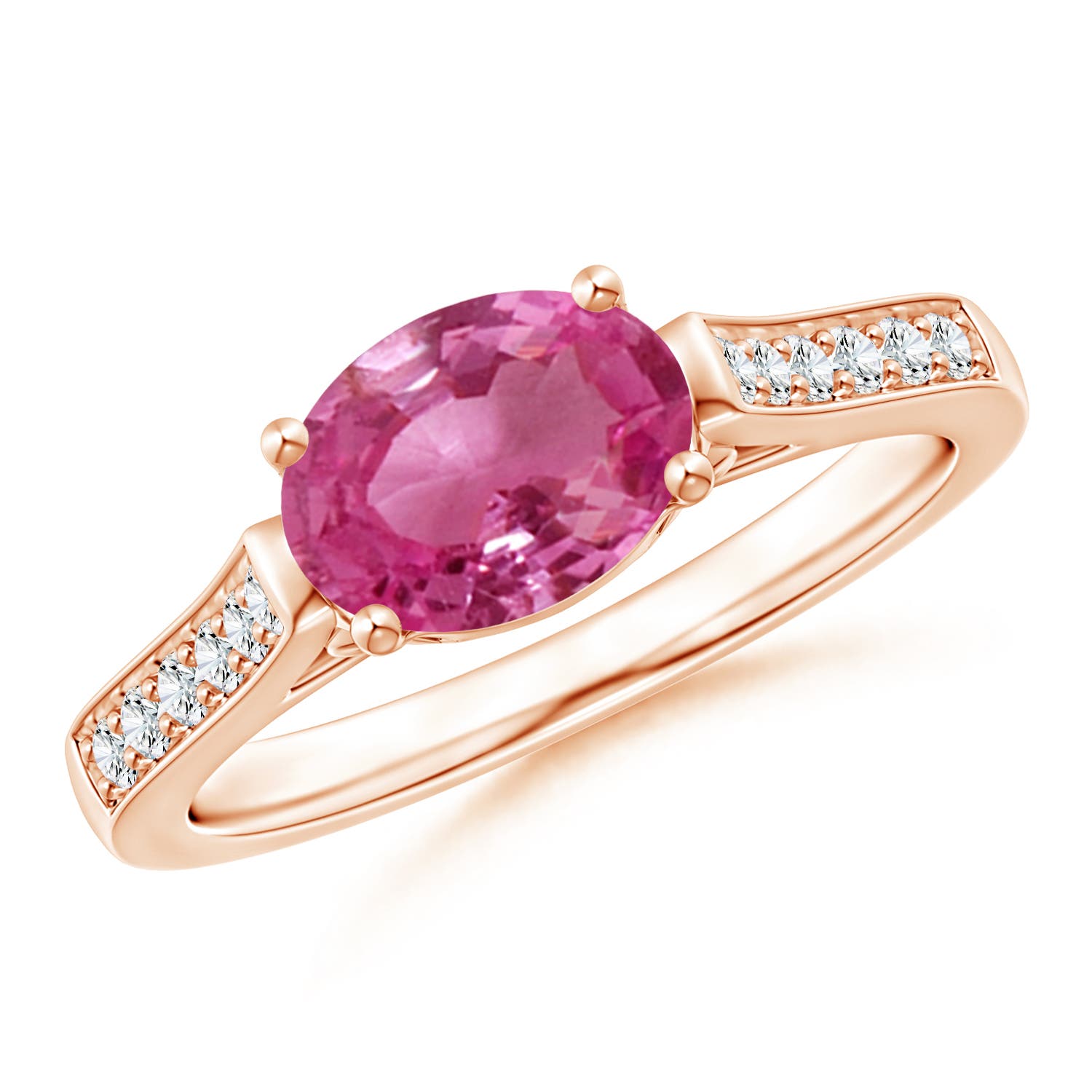 AAAA - Pink Sapphire / 1.59 CT / 14 KT Rose Gold