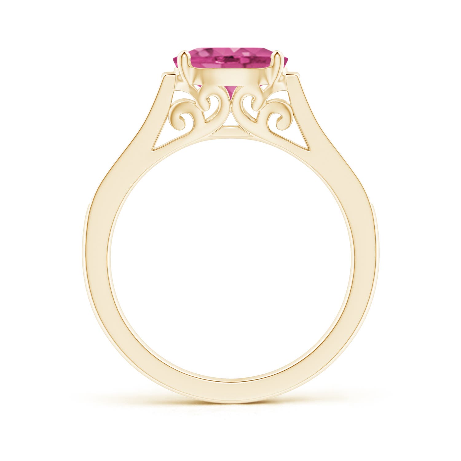 AAAA - Pink Sapphire / 1.59 CT / 14 KT Yellow Gold