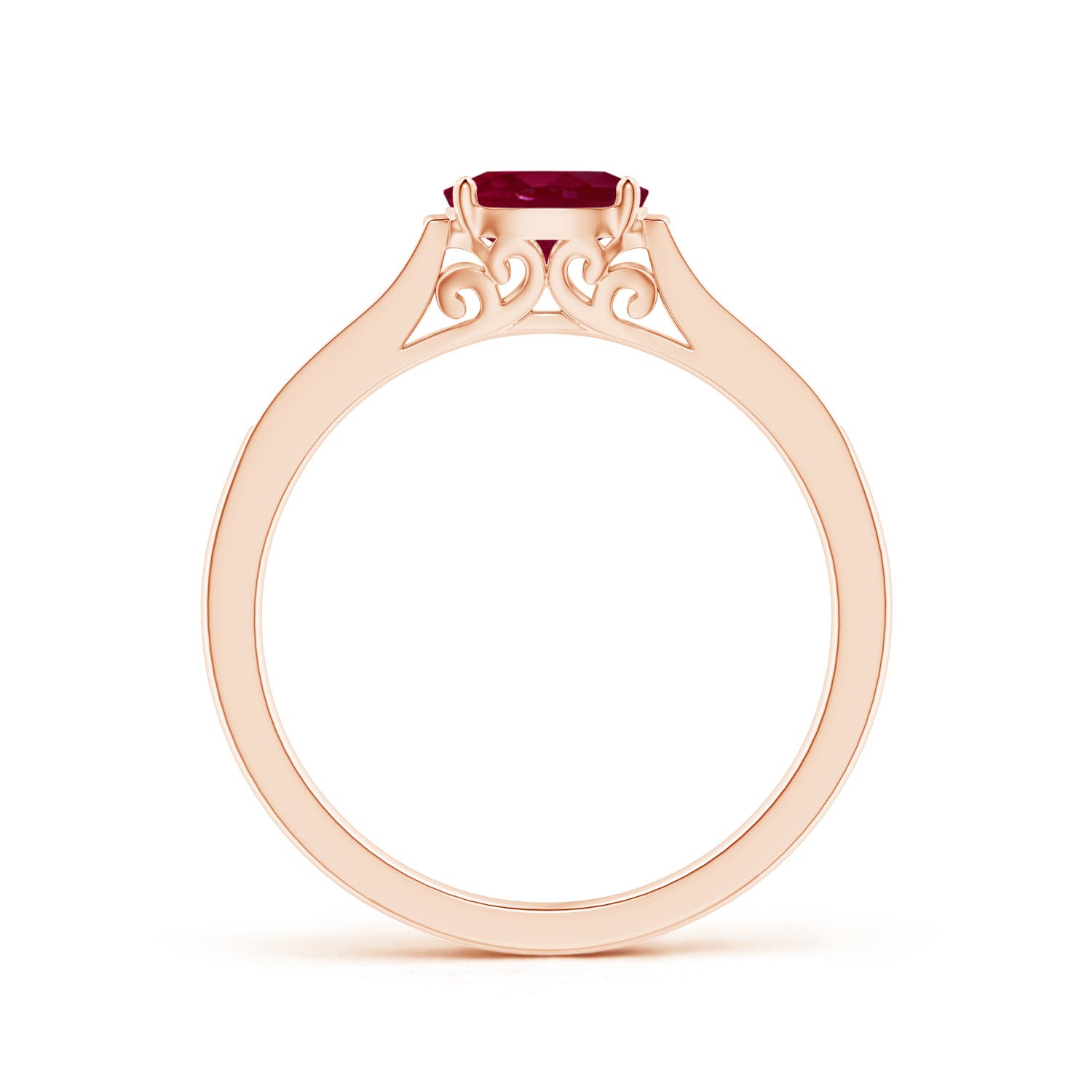 A - Ruby / 0.7 CT / 14 KT Rose Gold