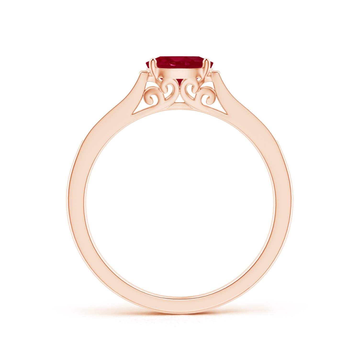 AA - Ruby / 0.7 CT / 14 KT Rose Gold