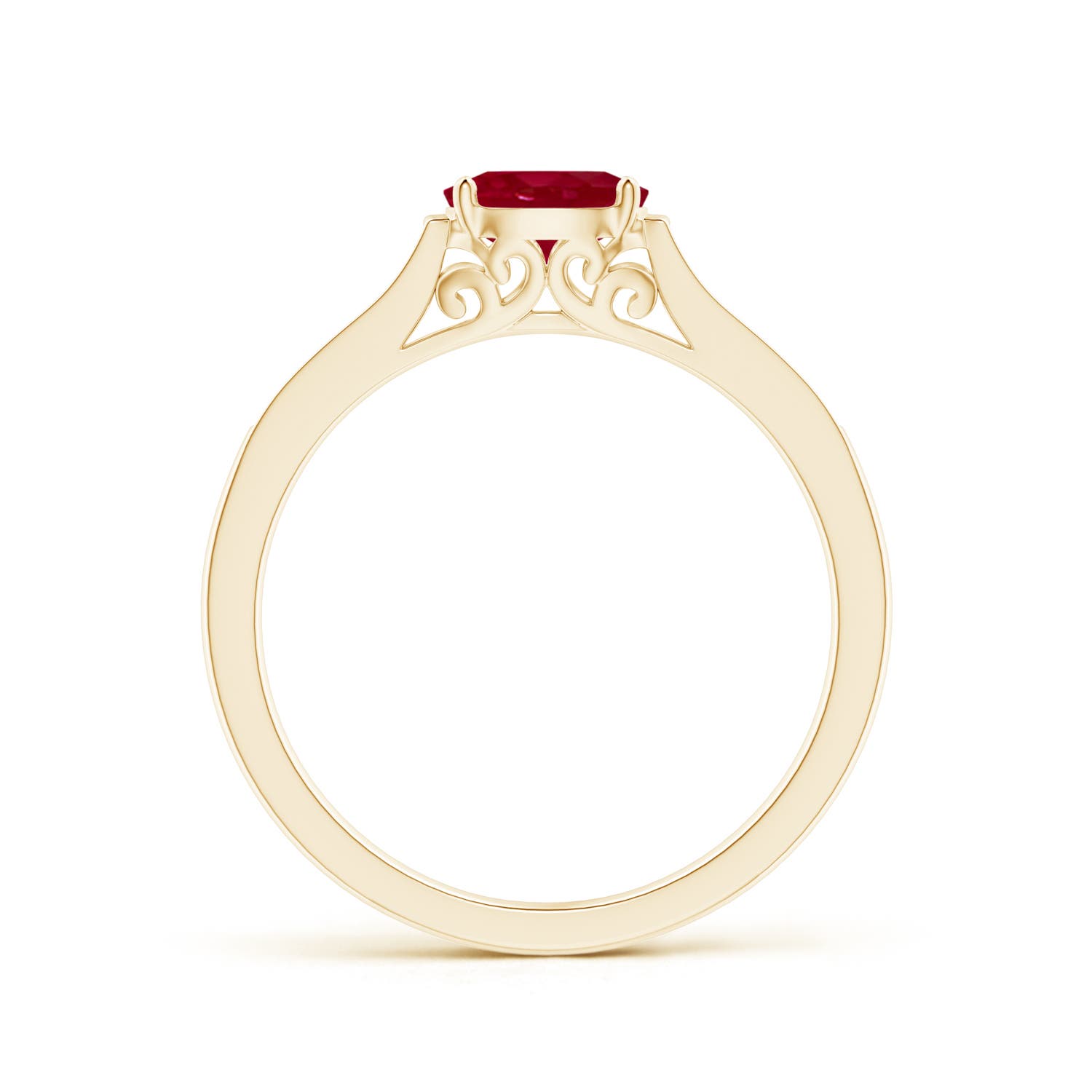 AA - Ruby / 0.7 CT / 14 KT Yellow Gold