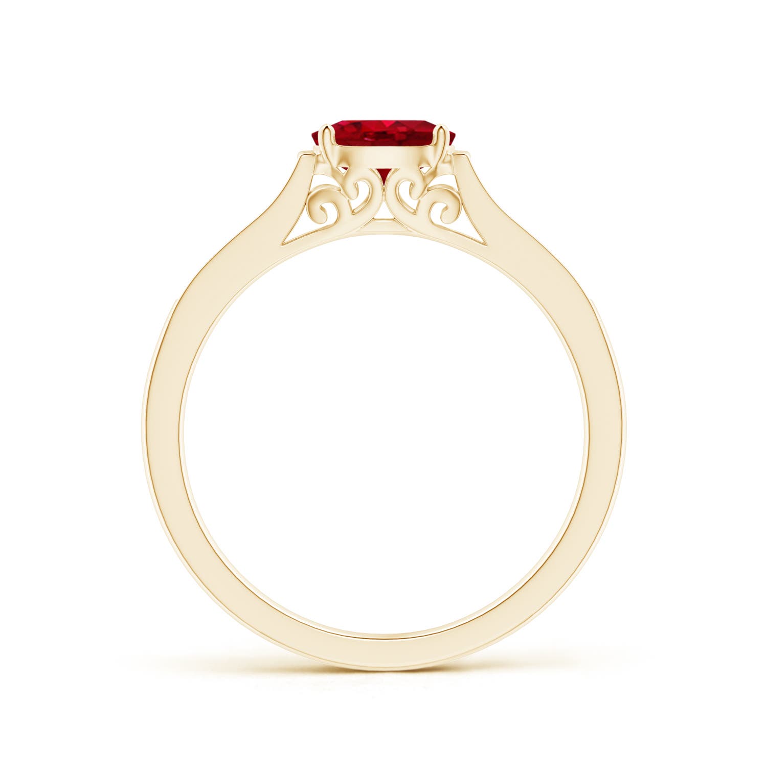 AAA - Ruby / 0.7 CT / 14 KT Yellow Gold