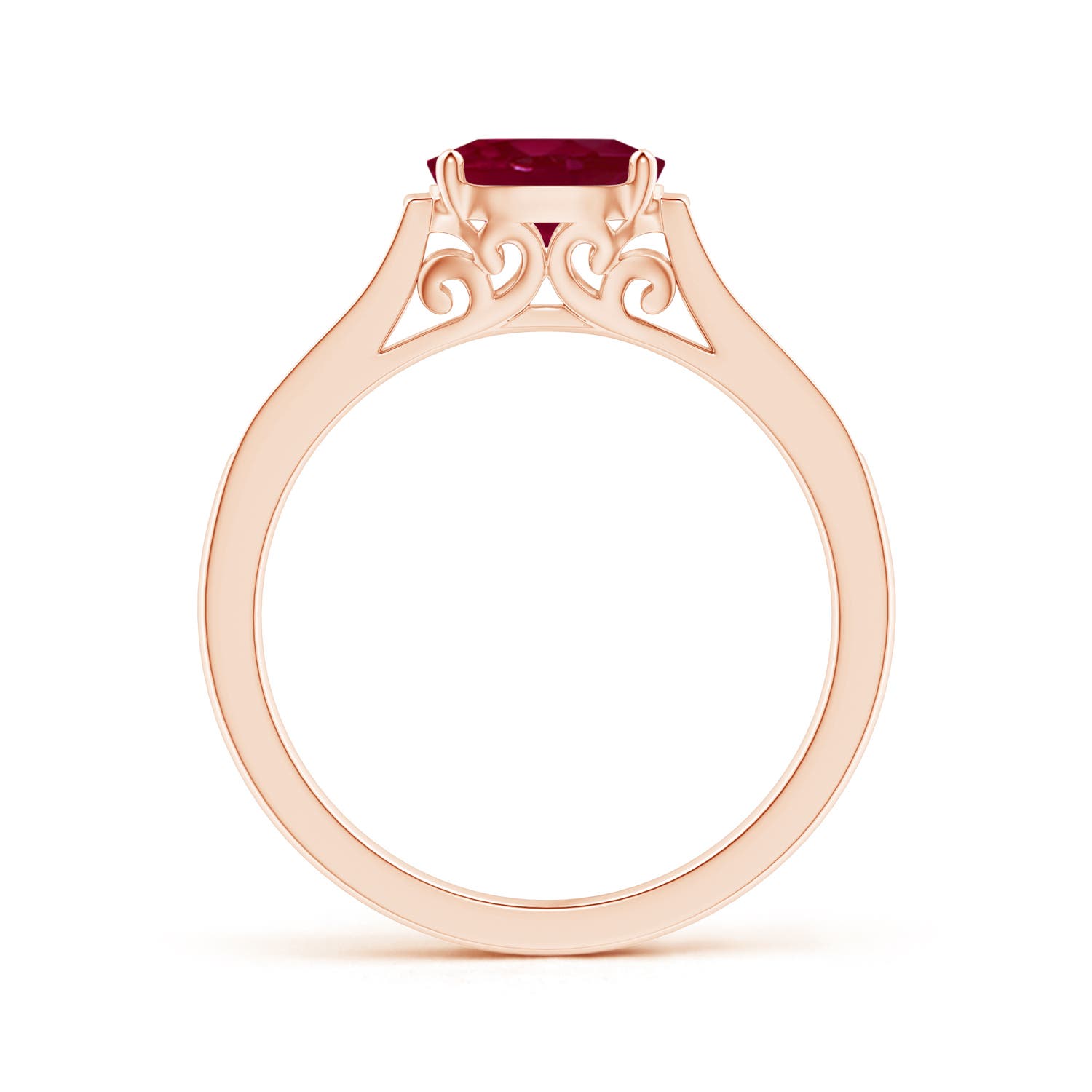 A - Ruby / 1.12 CT / 14 KT Rose Gold