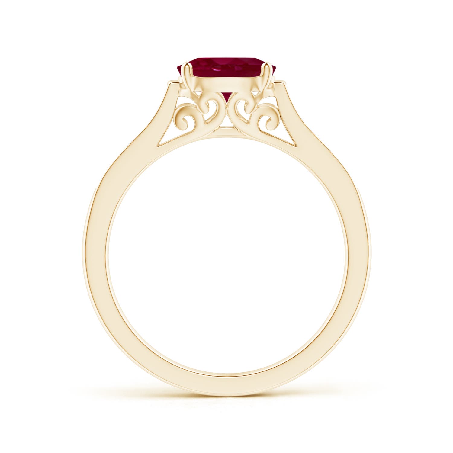 A - Ruby / 1.12 CT / 14 KT Yellow Gold