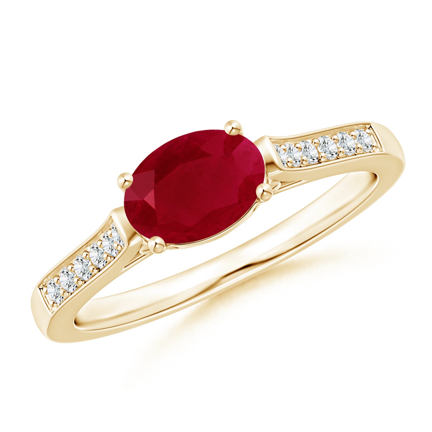 AA - Ruby / 1.12 CT / 14 KT Yellow Gold