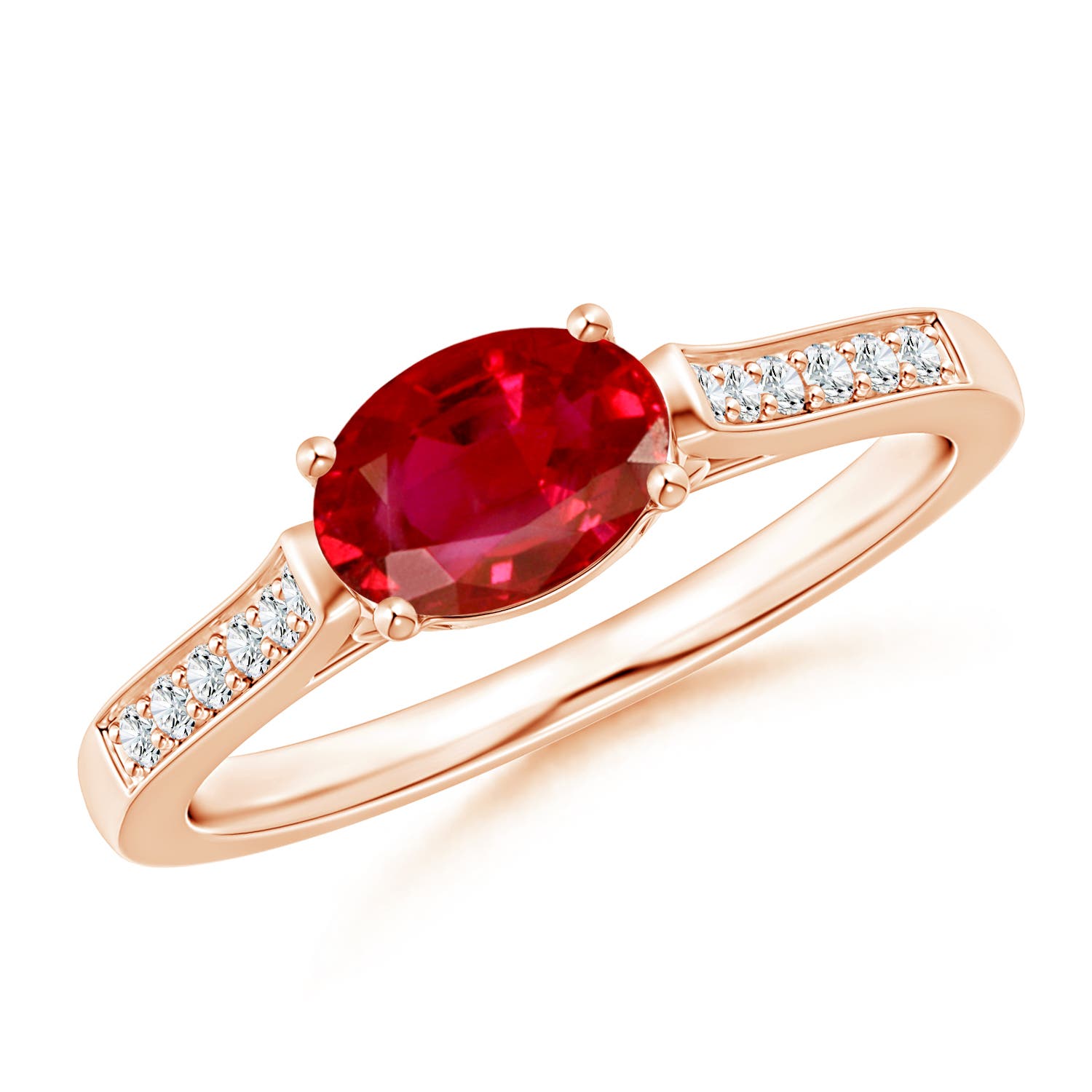 AAA - Ruby / 1.12 CT / 14 KT Rose Gold