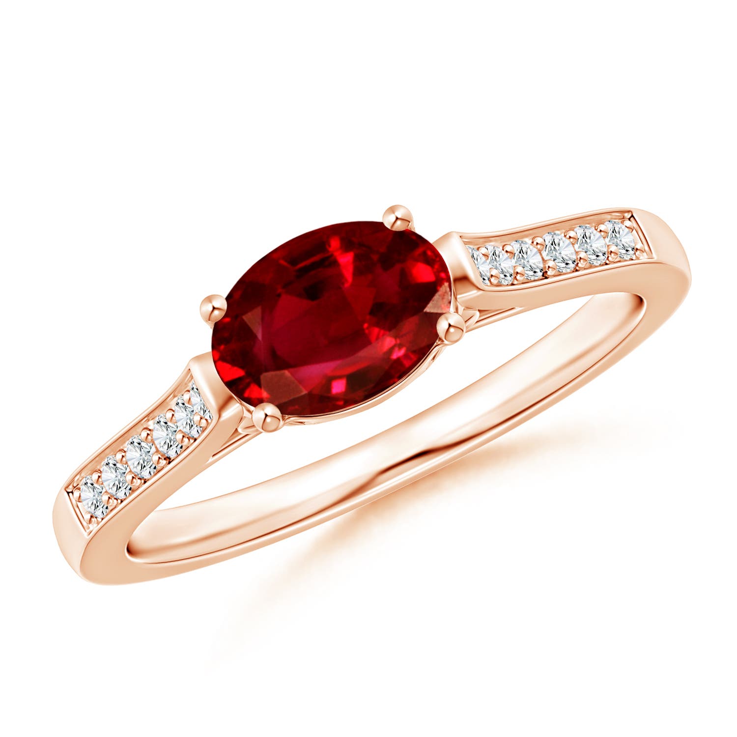 AAAA - Ruby / 1.12 CT / 14 KT Rose Gold