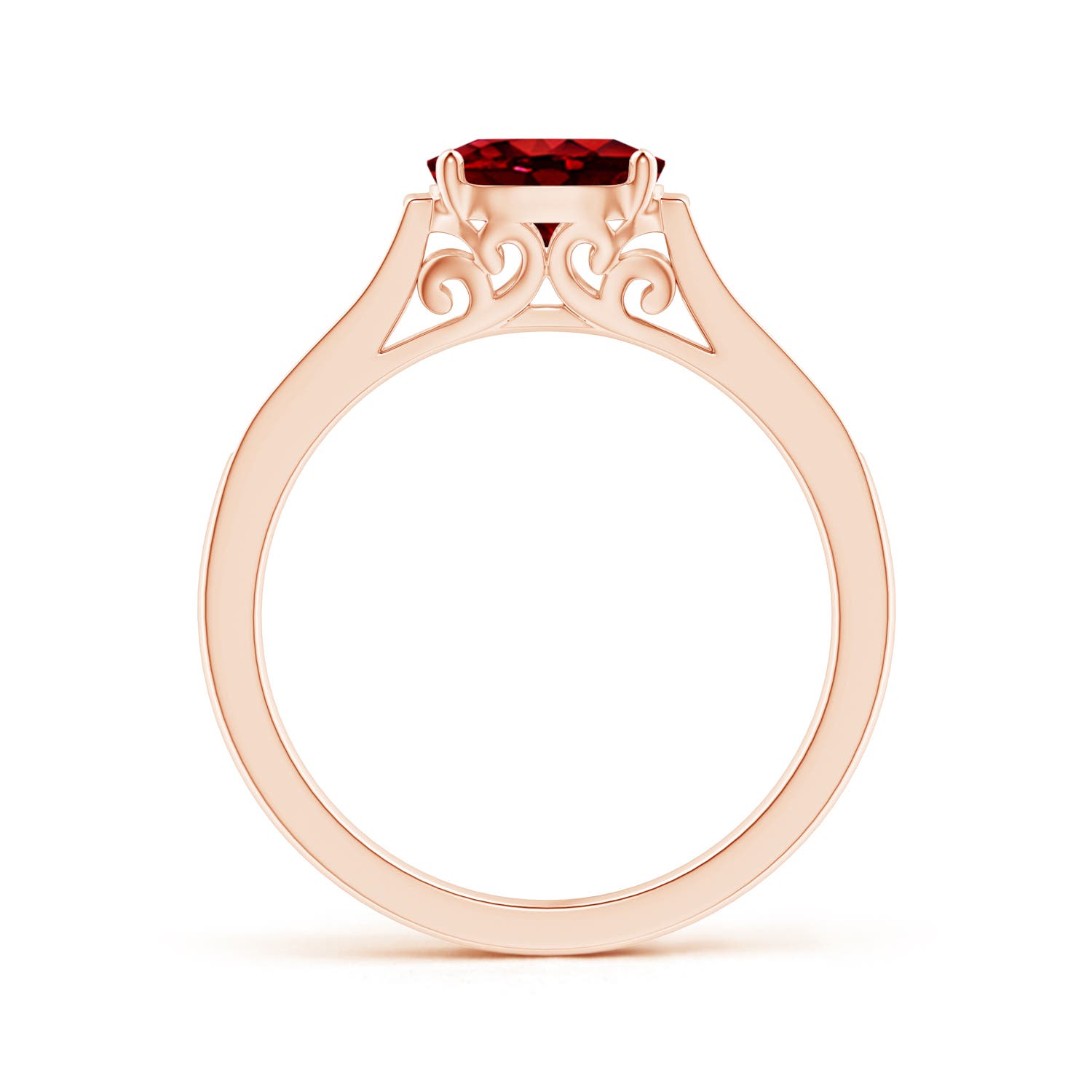 AAAA - Ruby / 1.12 CT / 14 KT Rose Gold