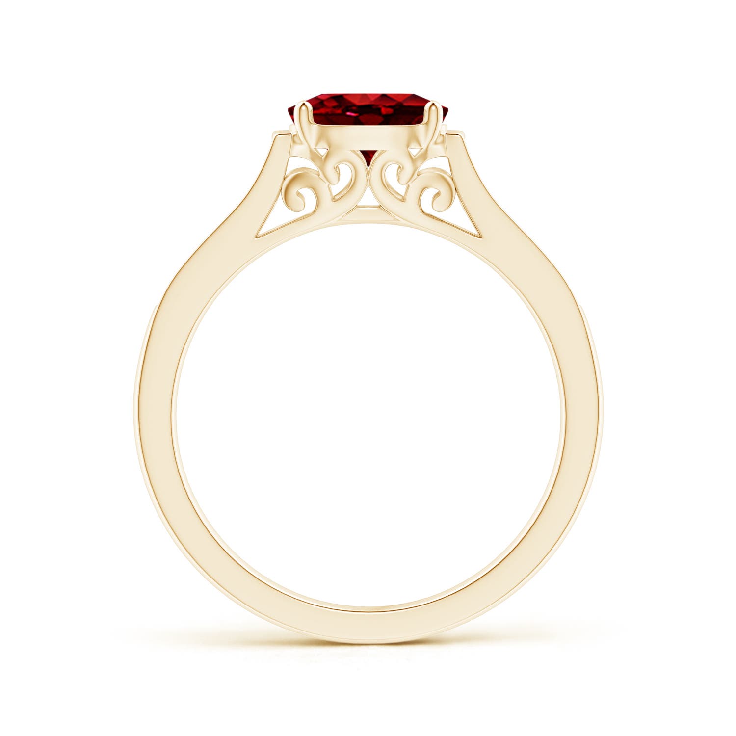 AAAA - Ruby / 1.12 CT / 14 KT Yellow Gold