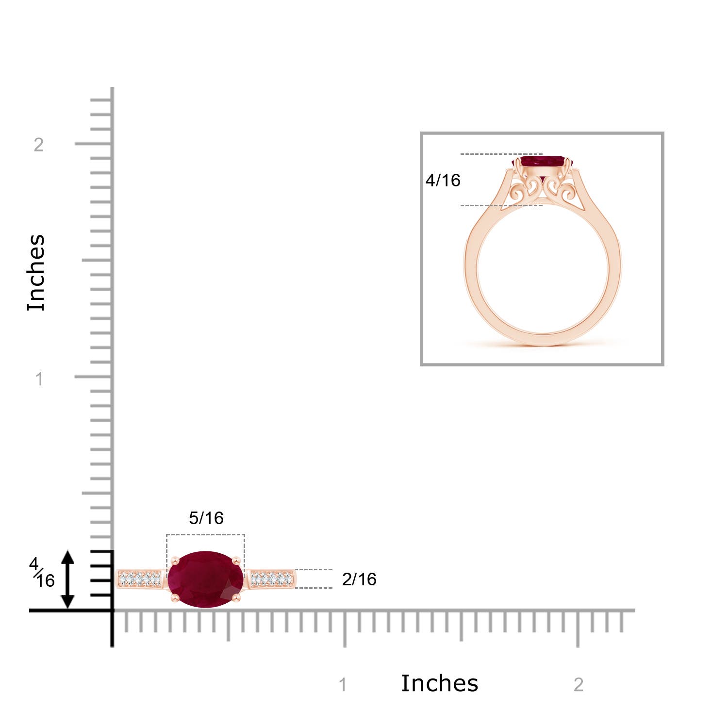 A - Ruby / 1.39 CT / 14 KT Rose Gold