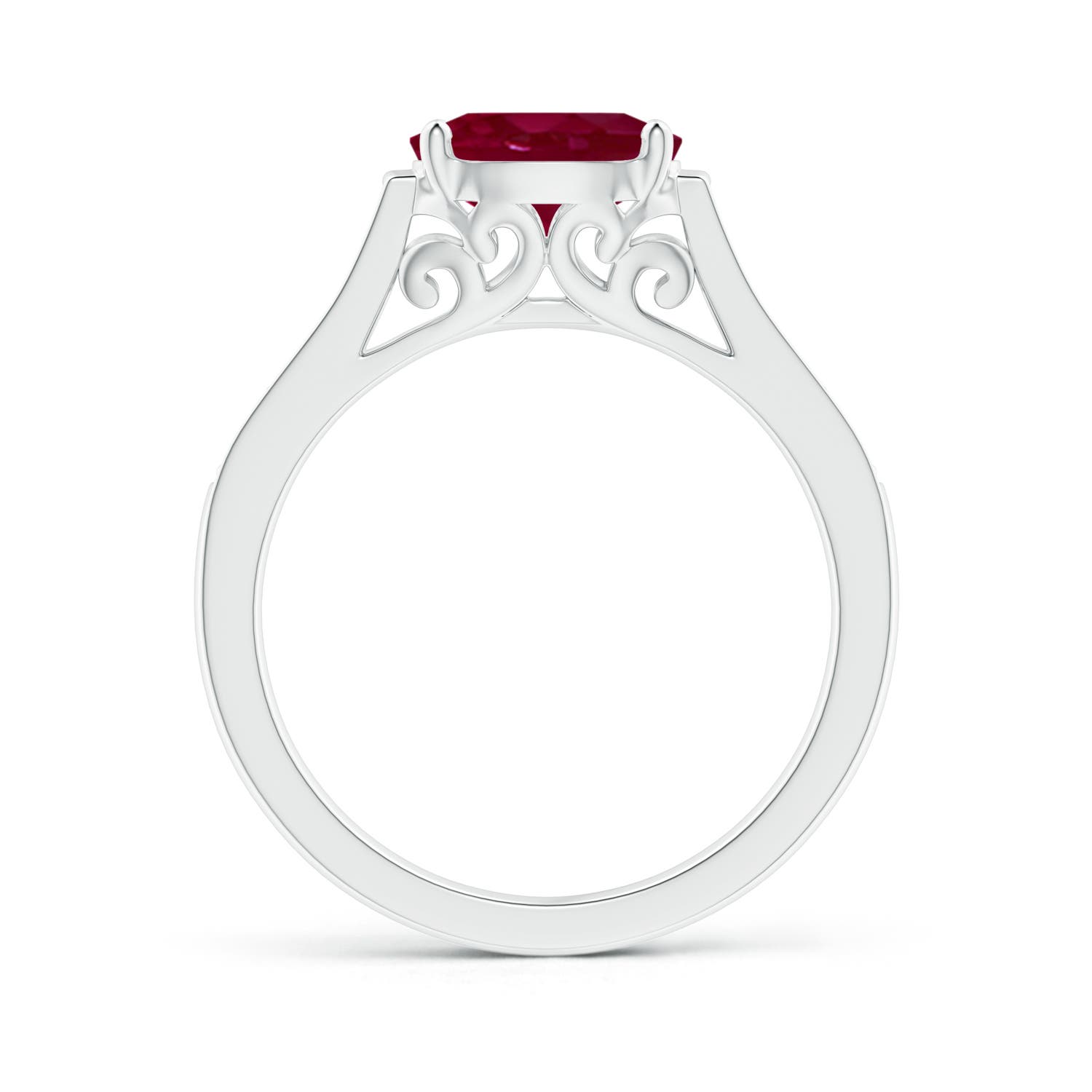 A - Ruby / 1.39 CT / 14 KT White Gold