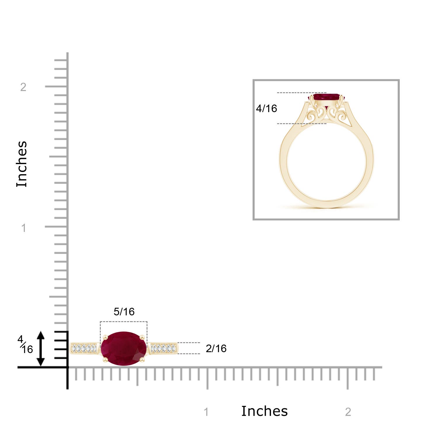 A - Ruby / 1.39 CT / 14 KT Yellow Gold