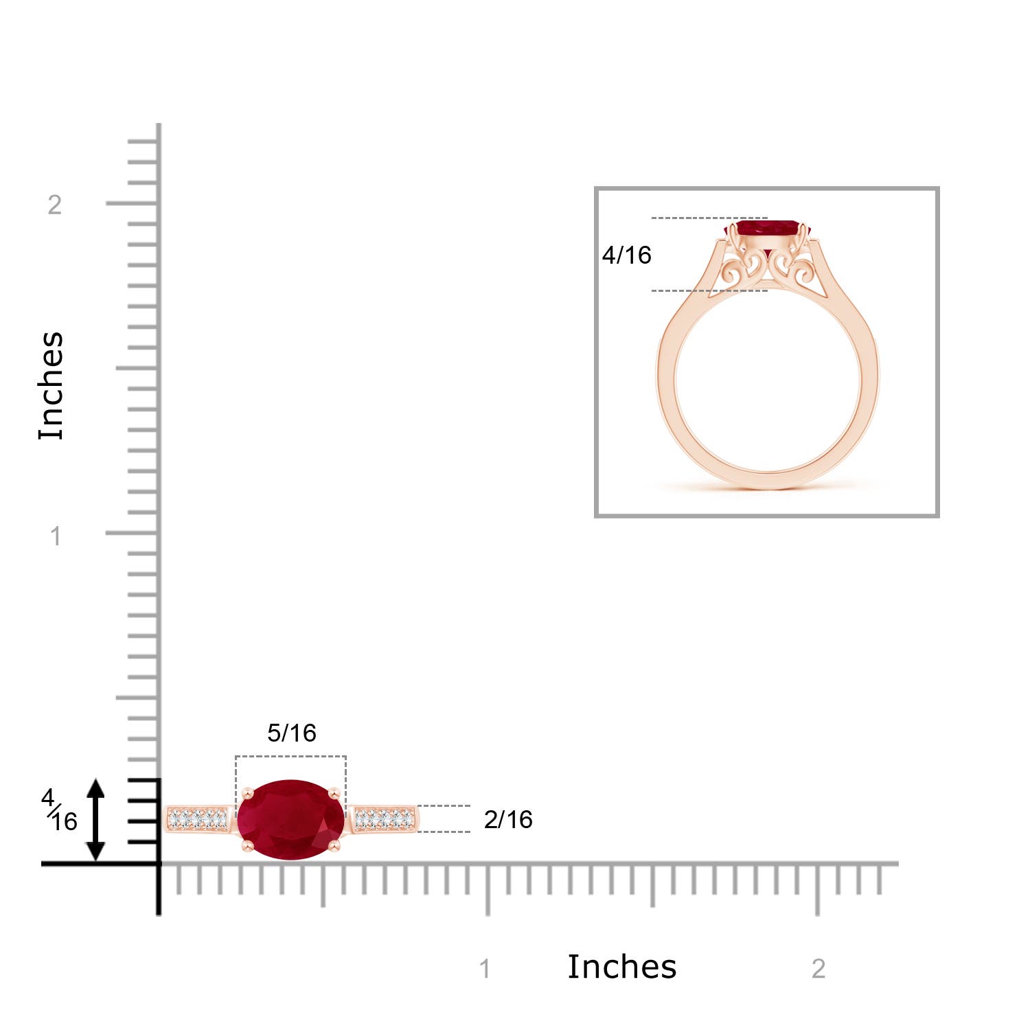 AA - Ruby / 1.39 CT / 14 KT Rose Gold