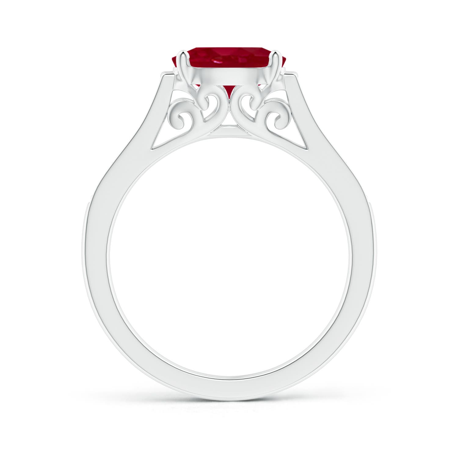 AA - Ruby / 1.39 CT / 14 KT White Gold