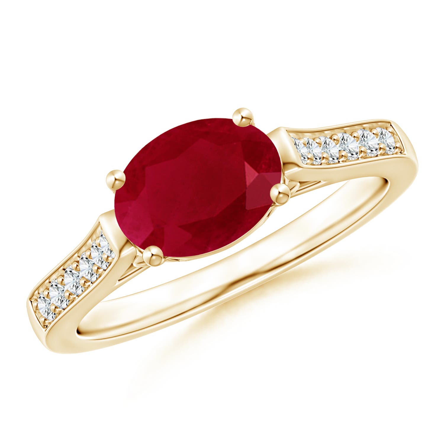 AA - Ruby / 1.39 CT / 14 KT Yellow Gold