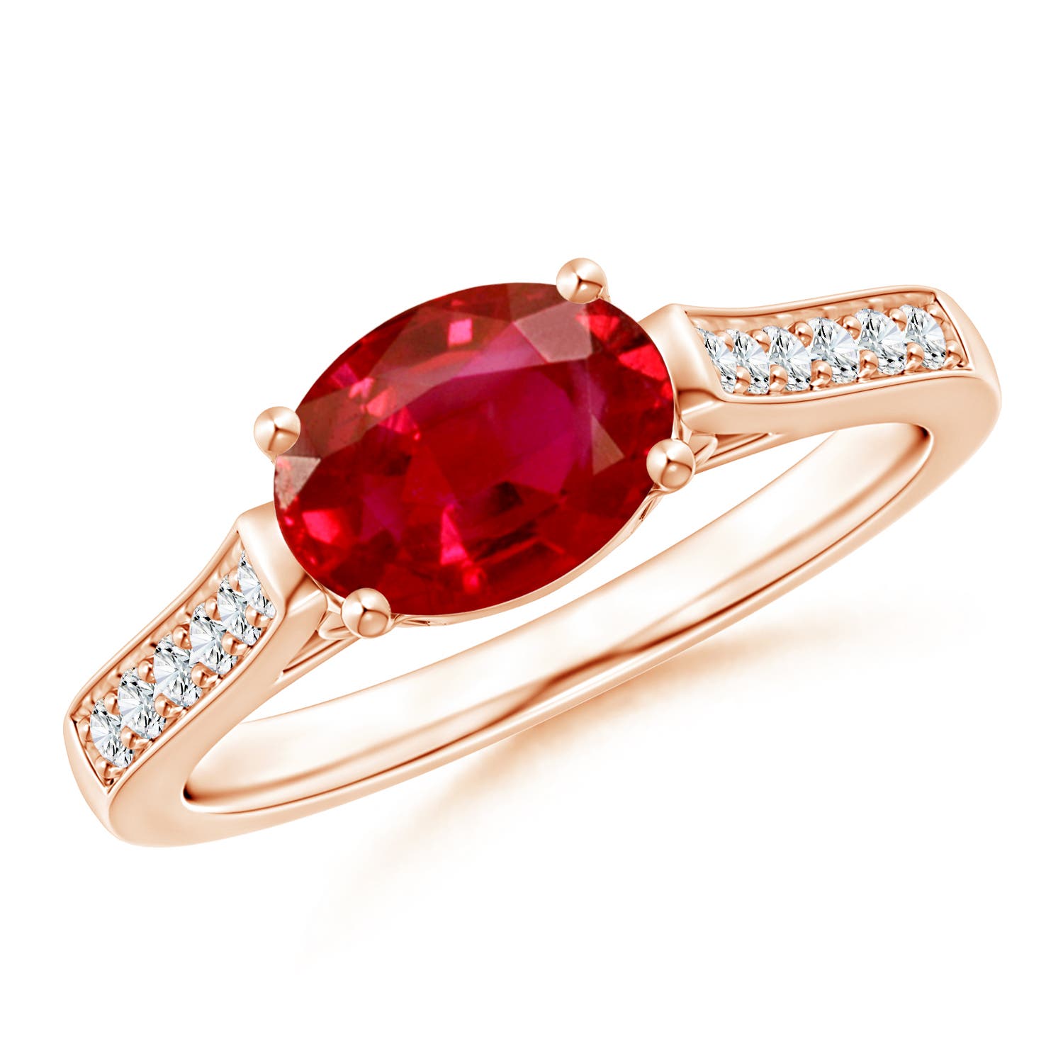 AAA - Ruby / 1.39 CT / 14 KT Rose Gold