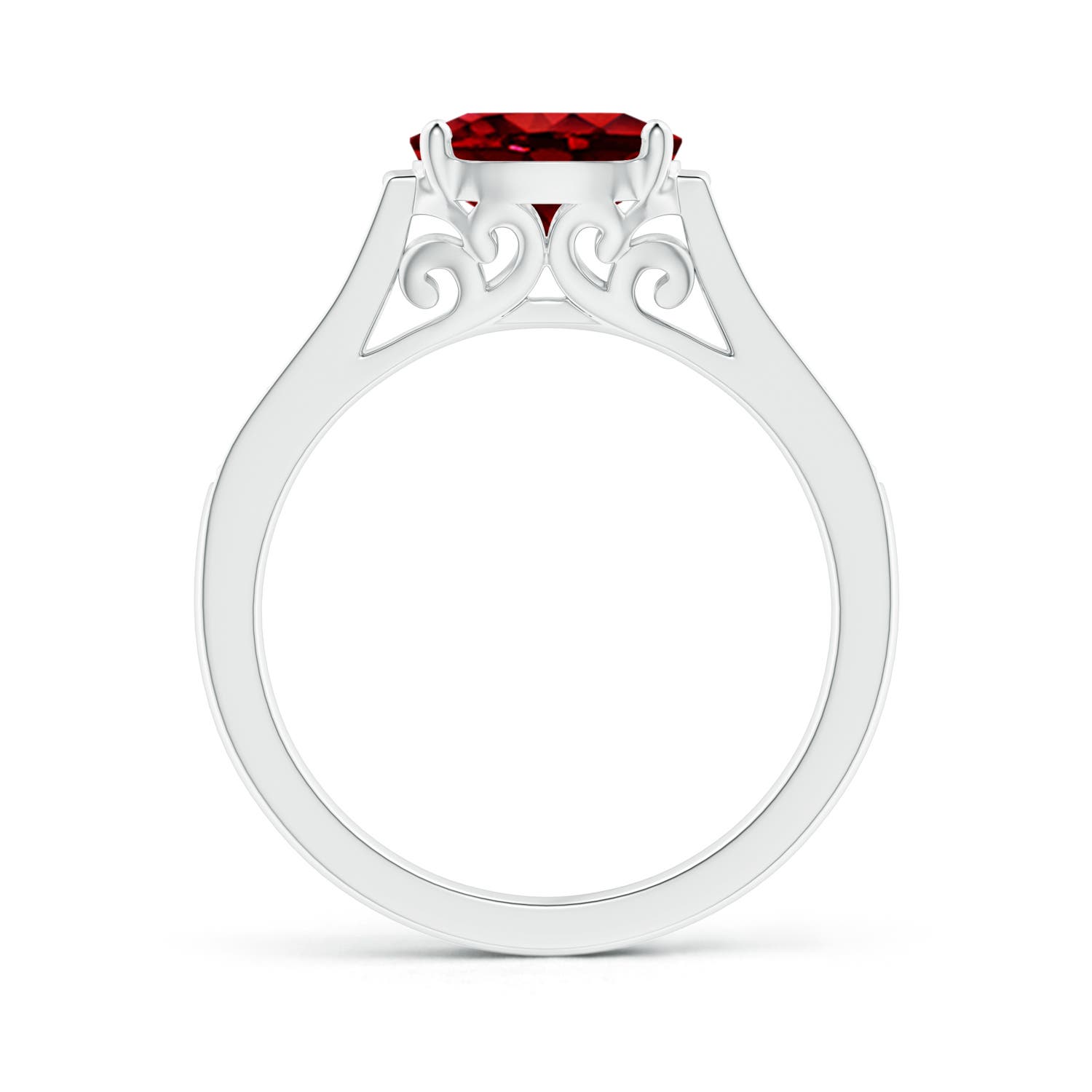 AAAA - Ruby / 1.39 CT / 14 KT White Gold