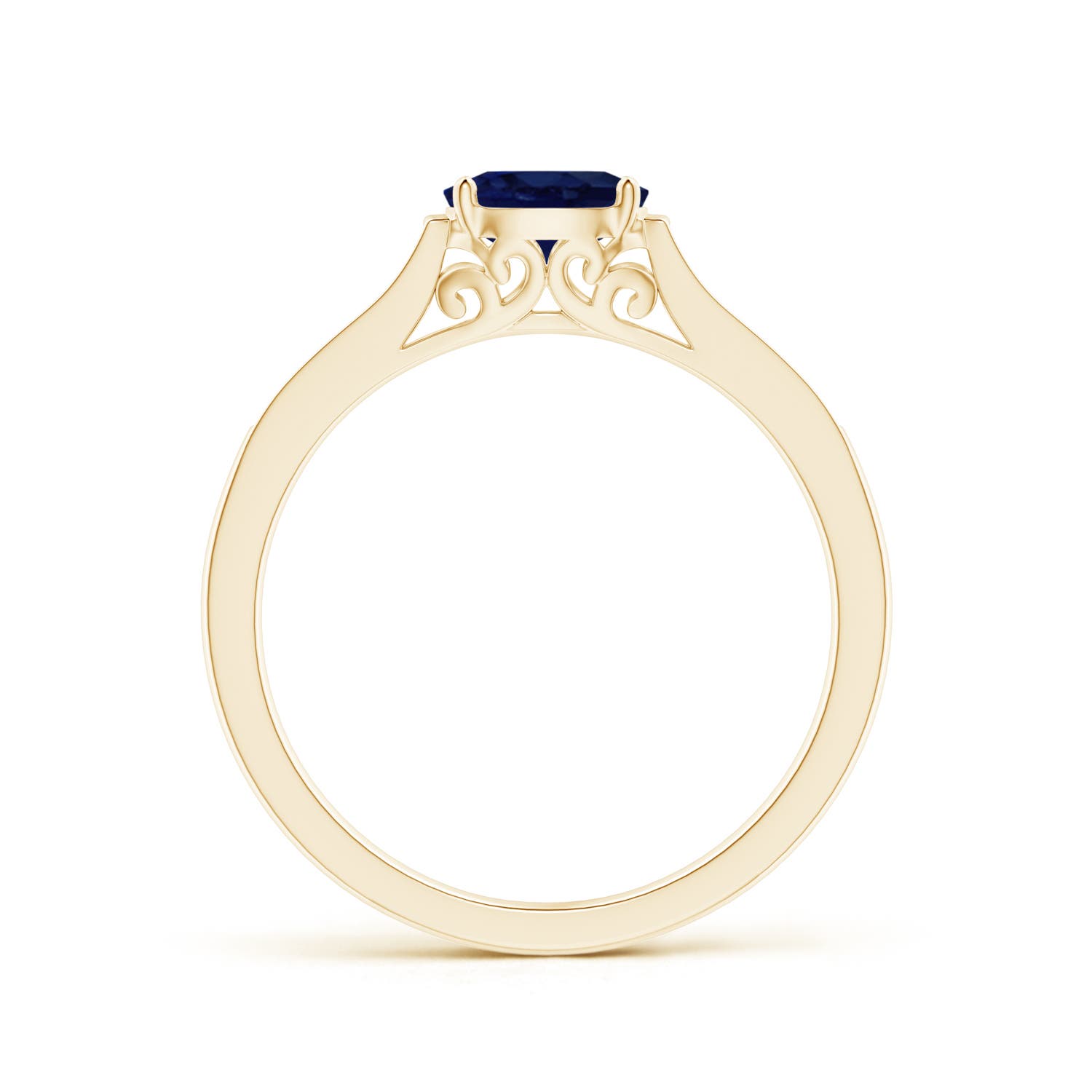 A - Blue Sapphire / 0.7 CT / 14 KT Yellow Gold