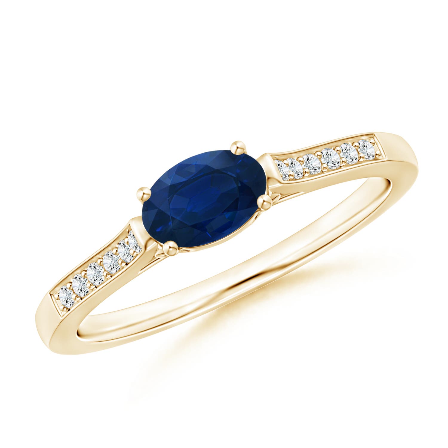 AA - Blue Sapphire / 0.7 CT / 14 KT Yellow Gold