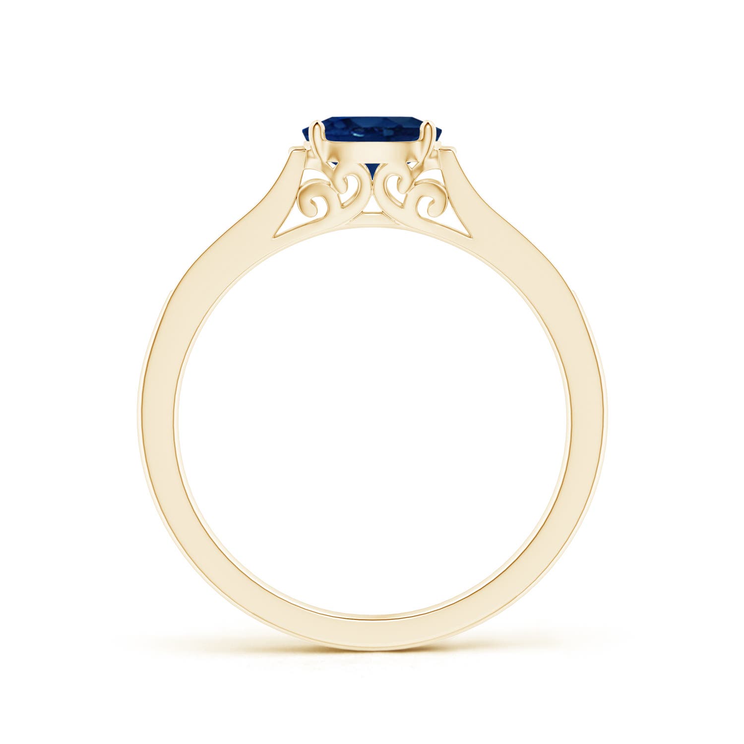 AA - Blue Sapphire / 0.7 CT / 14 KT Yellow Gold