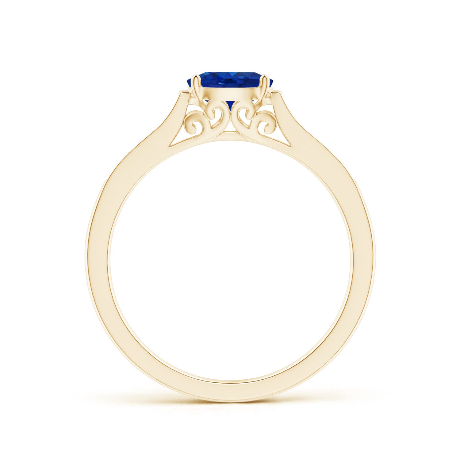 AAA - Blue Sapphire / 0.7 CT / 14 KT Yellow Gold