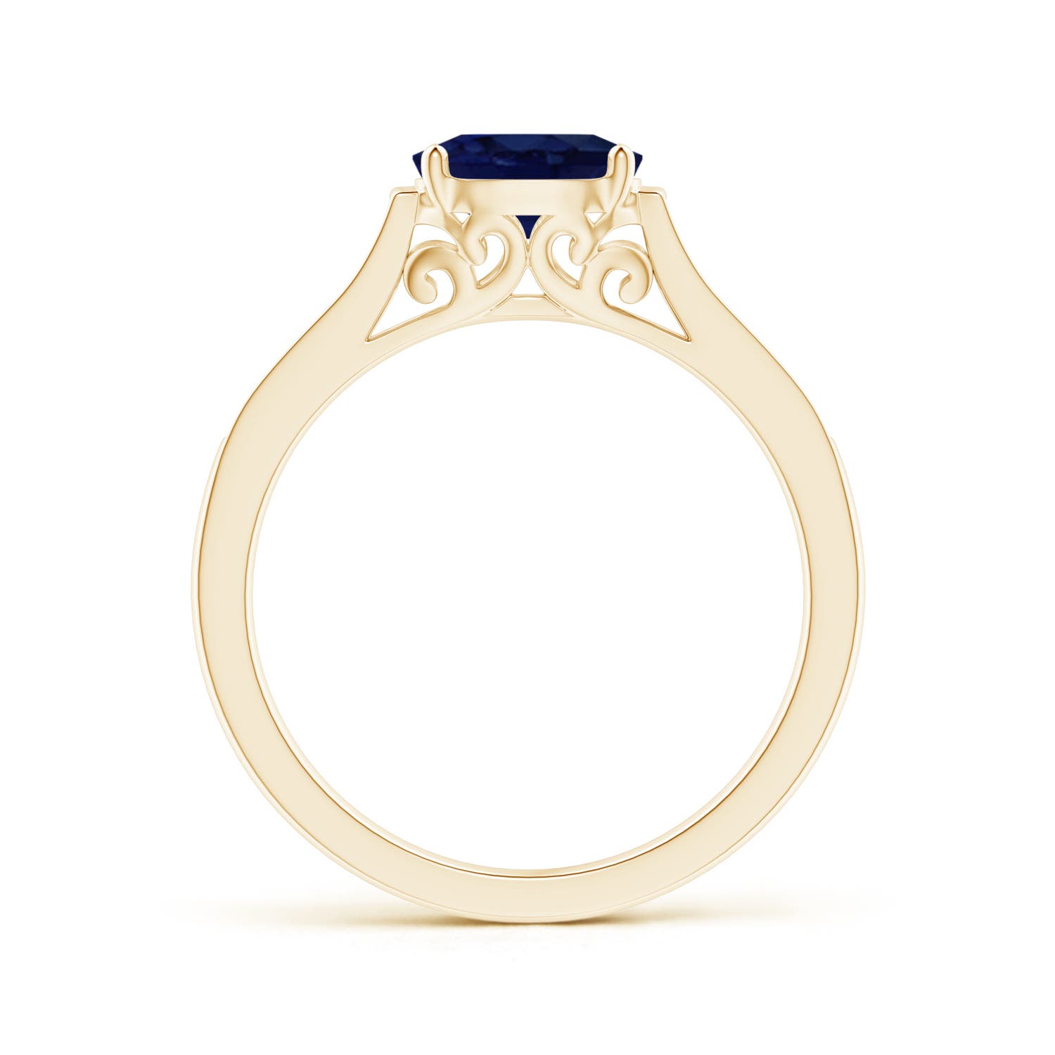 A - Blue Sapphire / 0.97 CT / 14 KT Yellow Gold