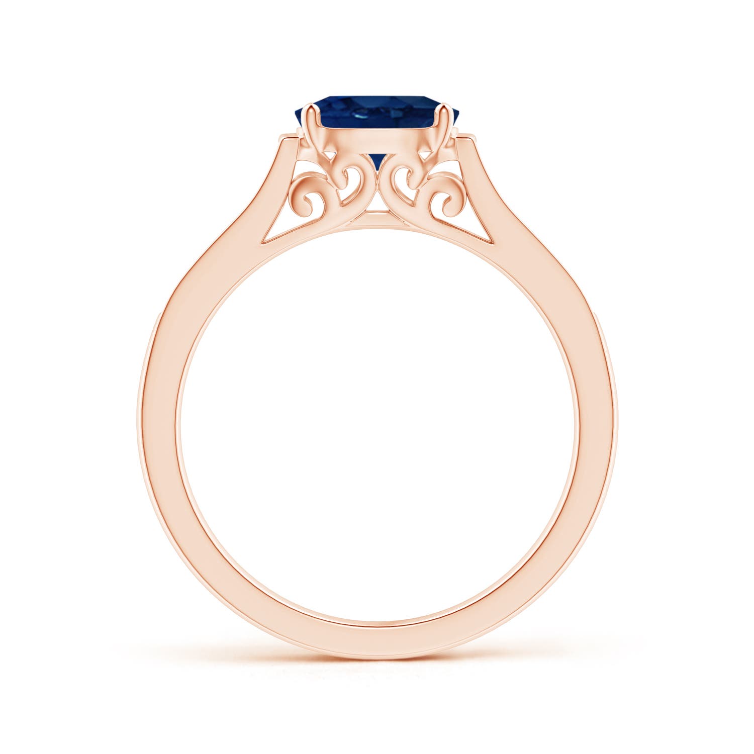 AA - Blue Sapphire / 0.97 CT / 14 KT Rose Gold