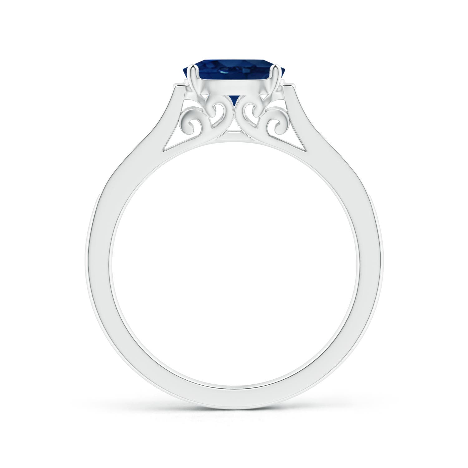 AA - Blue Sapphire / 0.97 CT / 14 KT White Gold