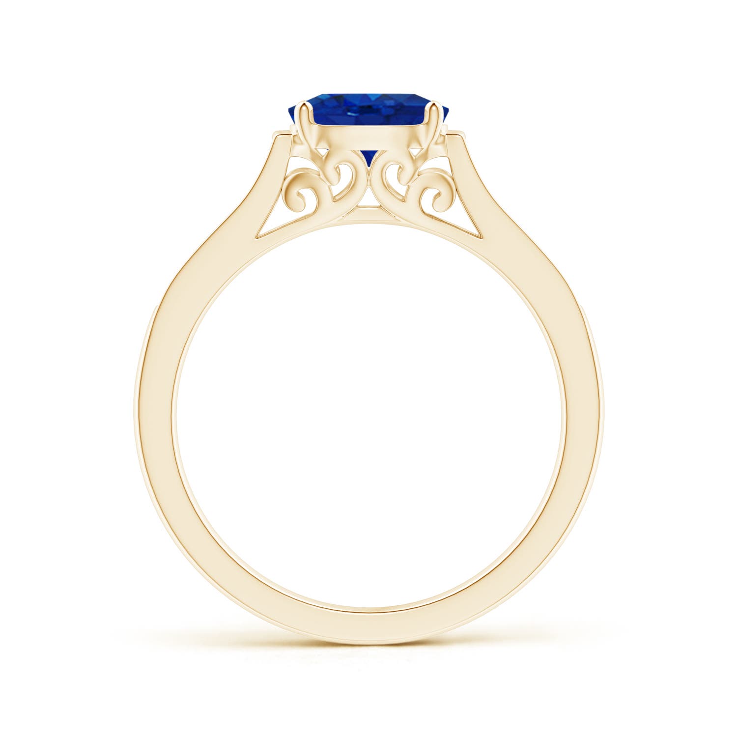 AAA - Blue Sapphire / 0.97 CT / 14 KT Yellow Gold