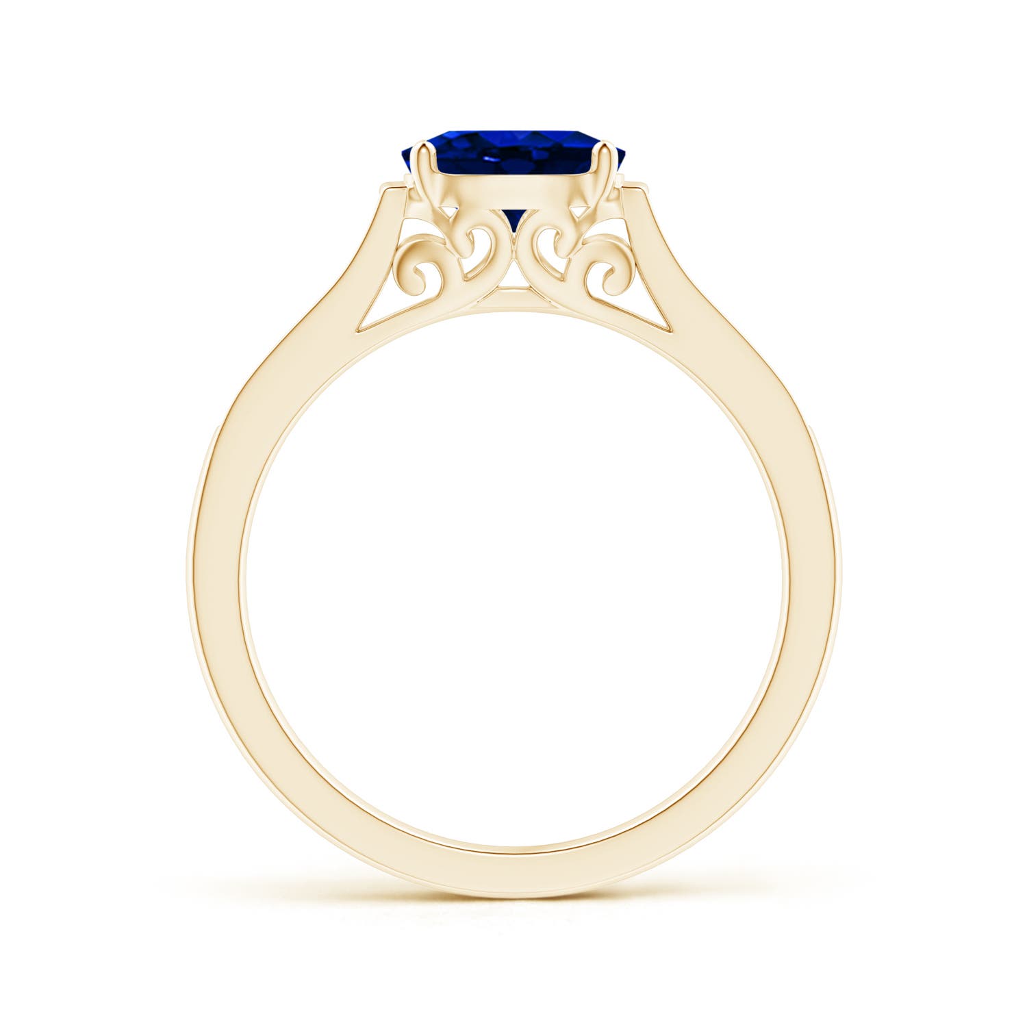 AAAA - Blue Sapphire / 0.97 CT / 14 KT Yellow Gold