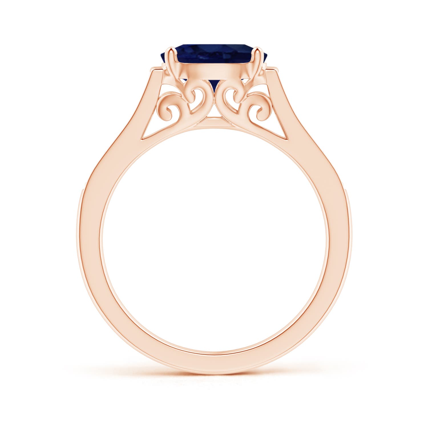 A - Blue Sapphire / 1.69 CT / 14 KT Rose Gold