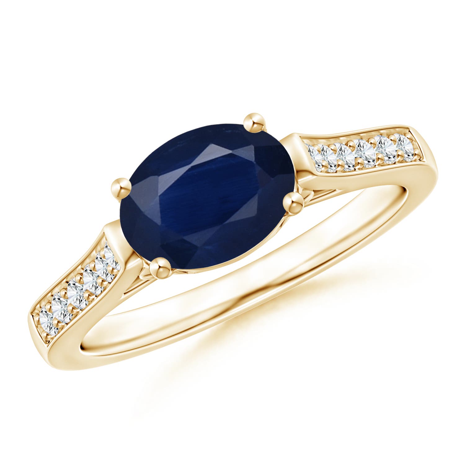 A - Blue Sapphire / 1.69 CT / 14 KT Yellow Gold