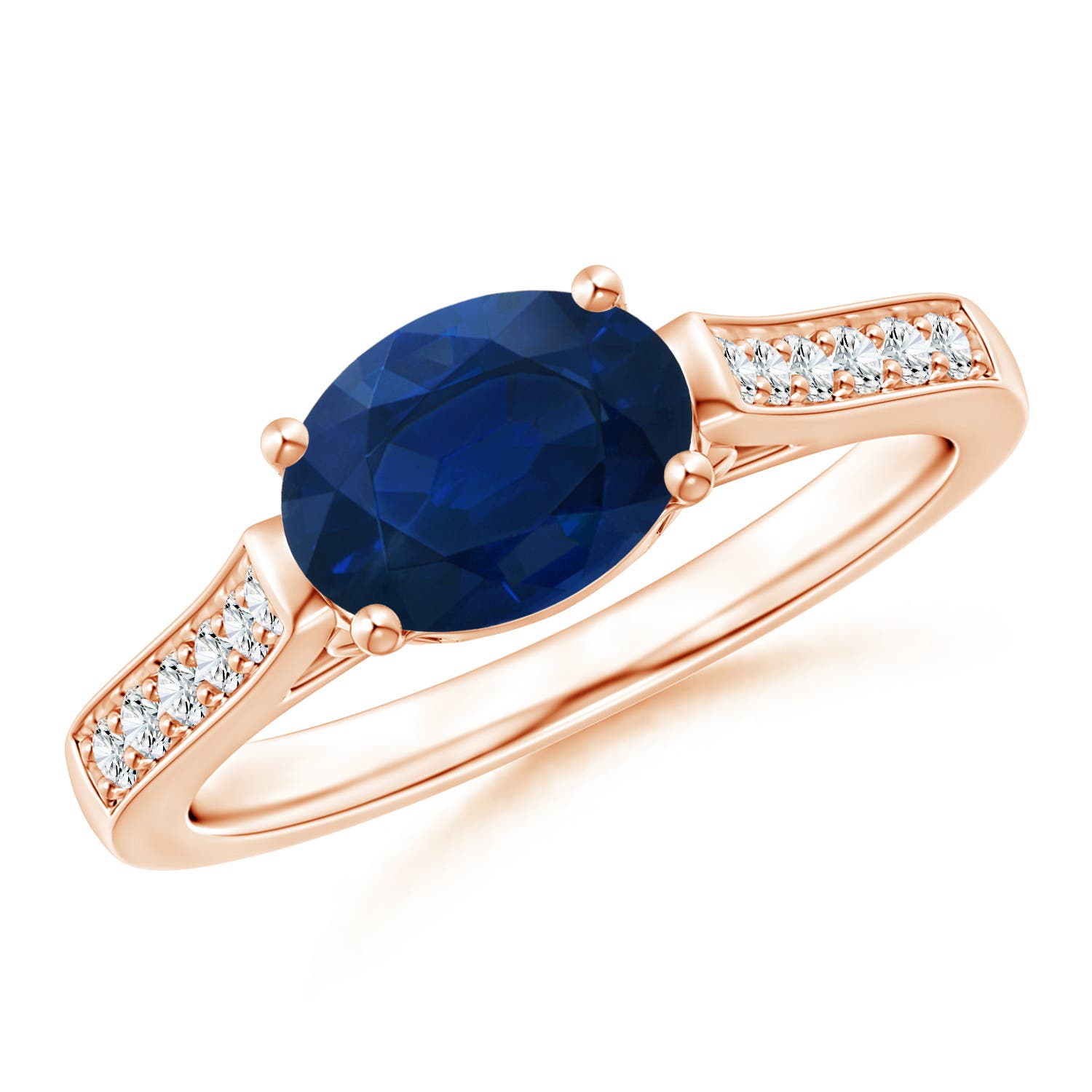 AA - Blue Sapphire / 1.69 CT / 14 KT Rose Gold