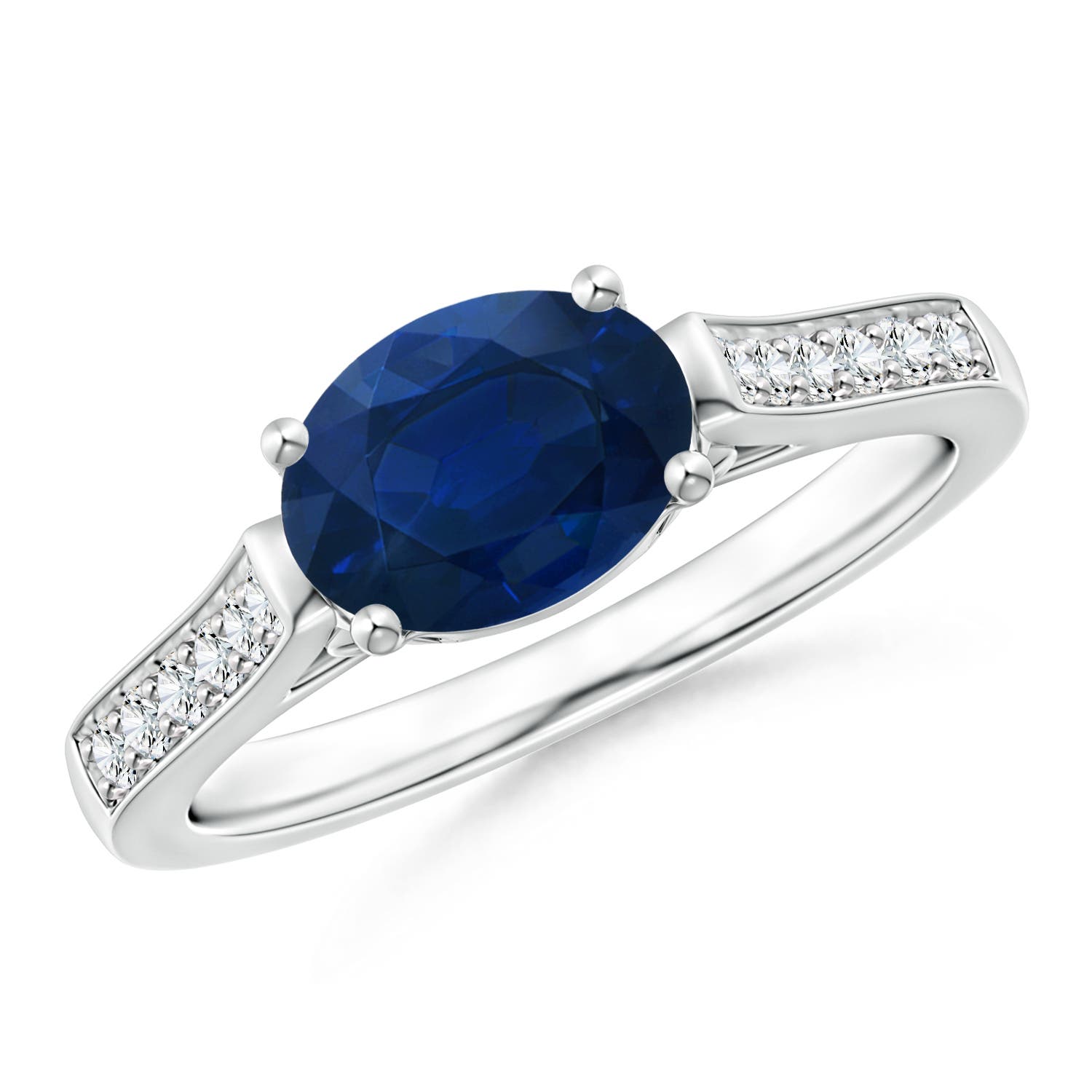 AA - Blue Sapphire / 1.69 CT / 14 KT White Gold