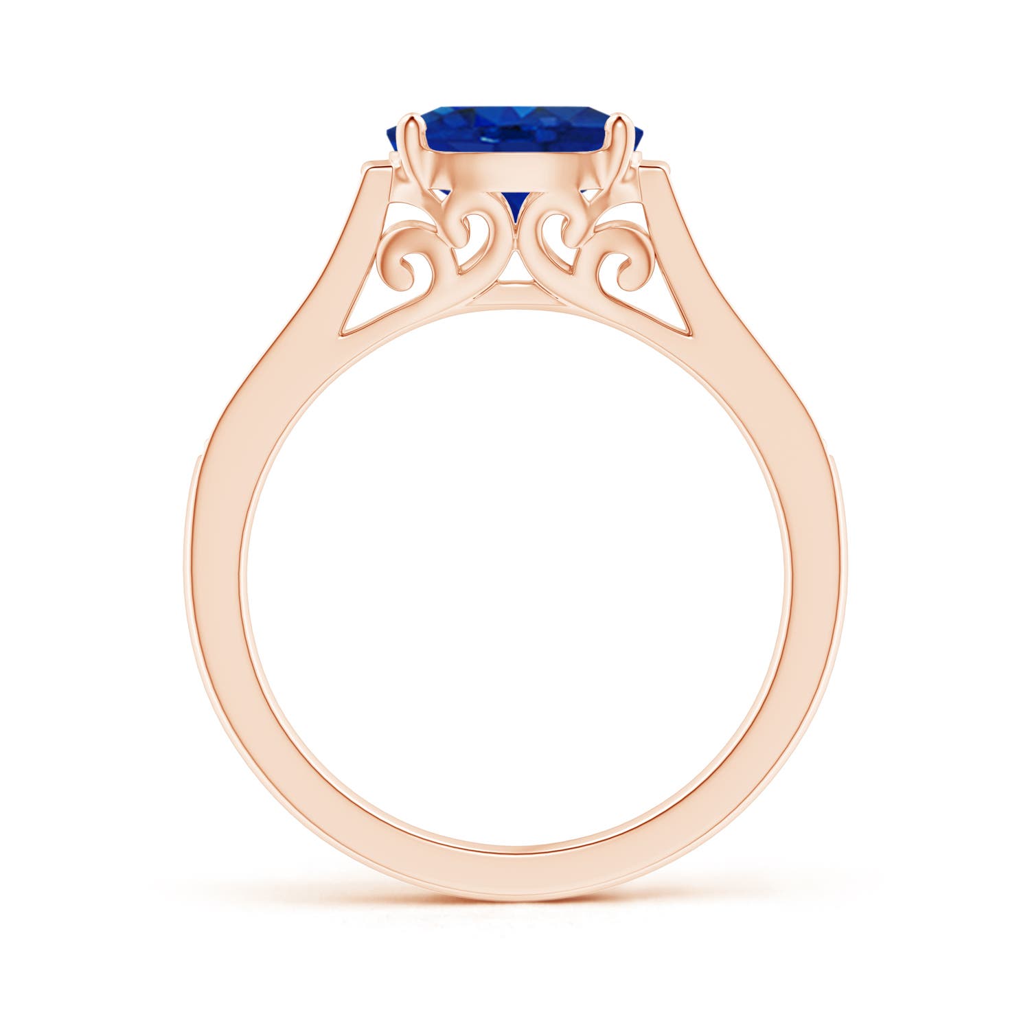 AAA - Blue Sapphire / 1.69 CT / 14 KT Rose Gold