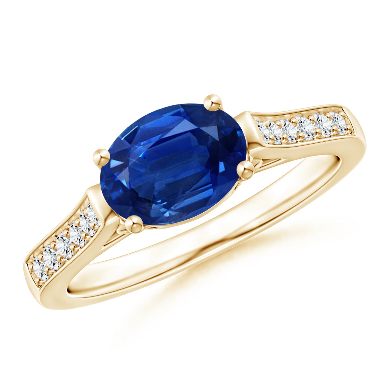 AAA - Blue Sapphire / 1.69 CT / 14 KT Yellow Gold