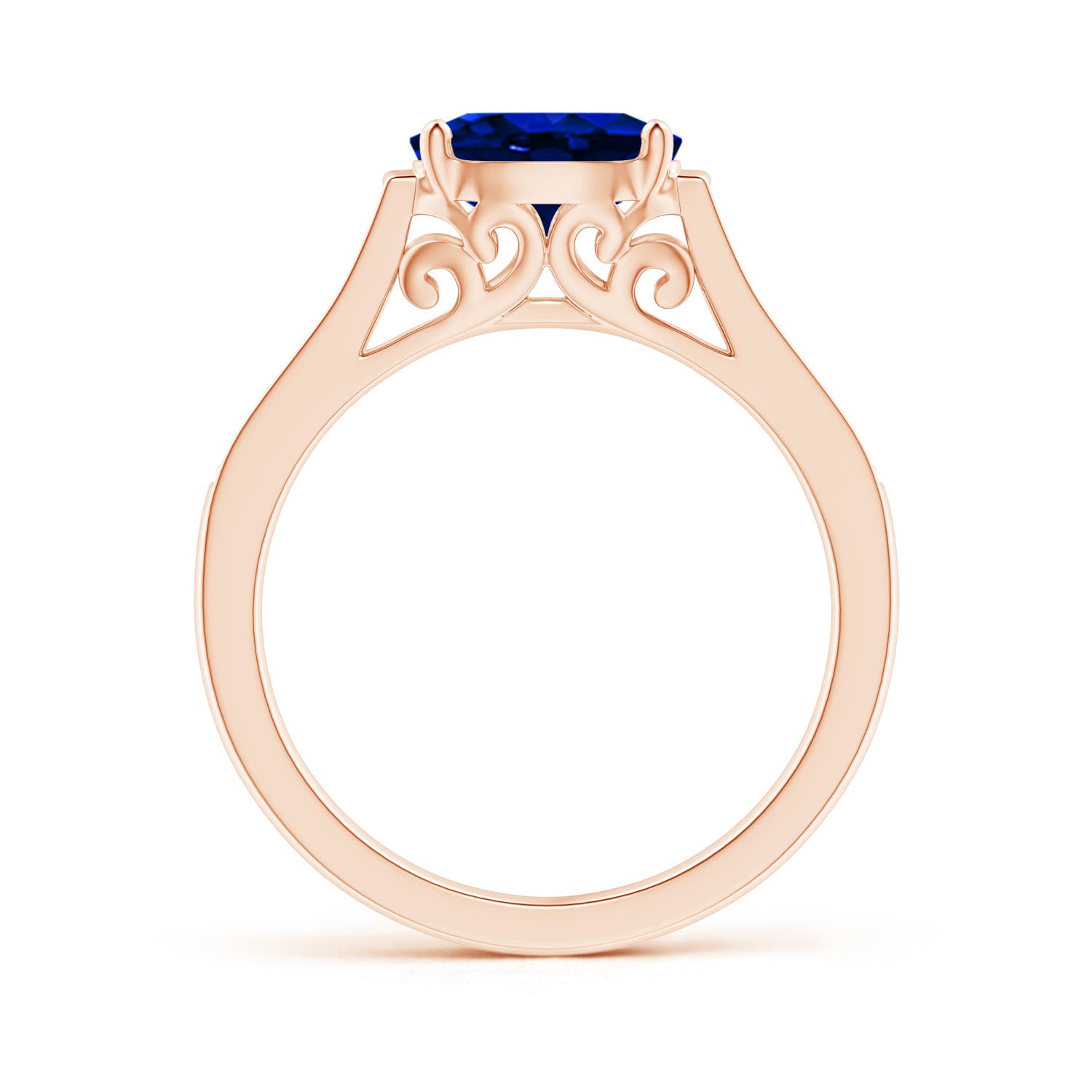 AAAA - Blue Sapphire / 1.69 CT / 14 KT Rose Gold