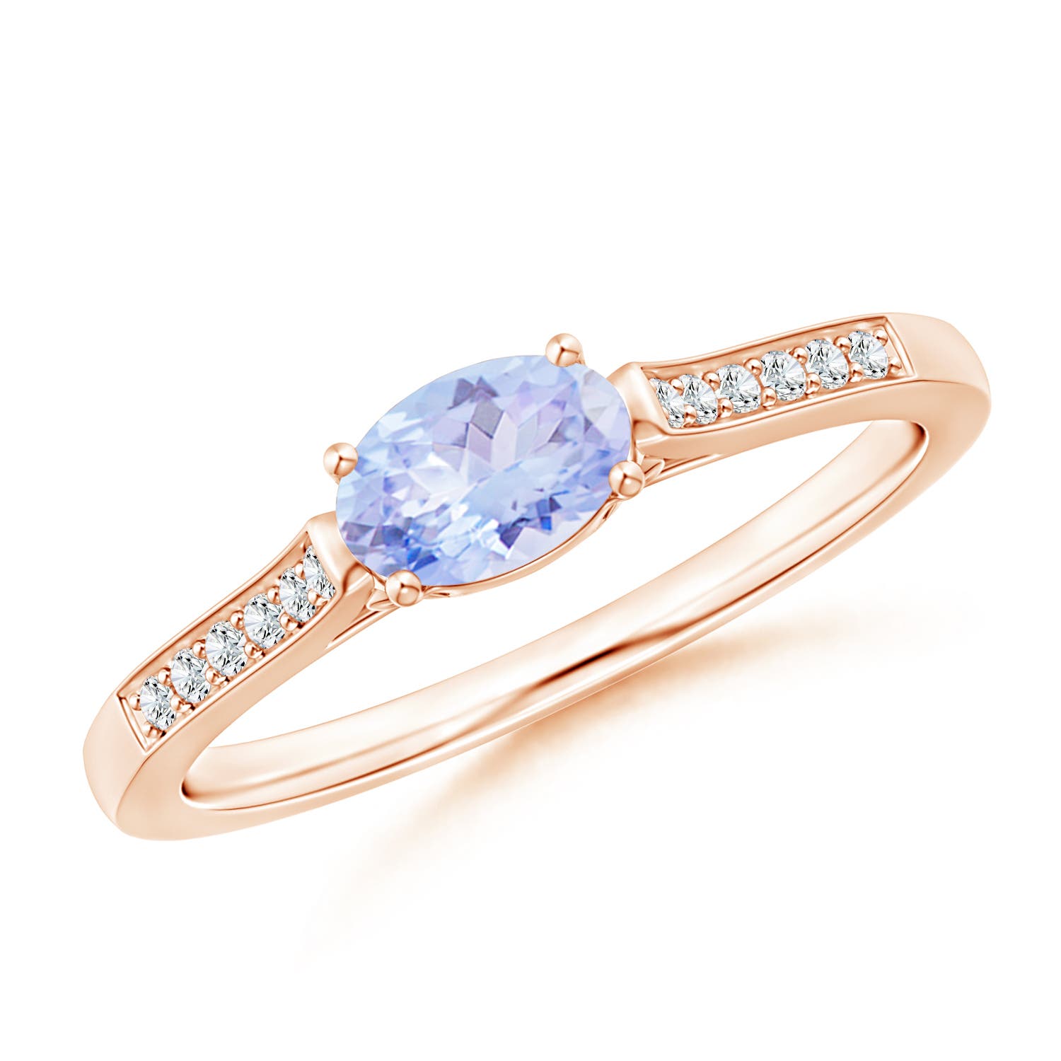 A - Tanzanite / 0.55 CT / 14 KT Rose Gold