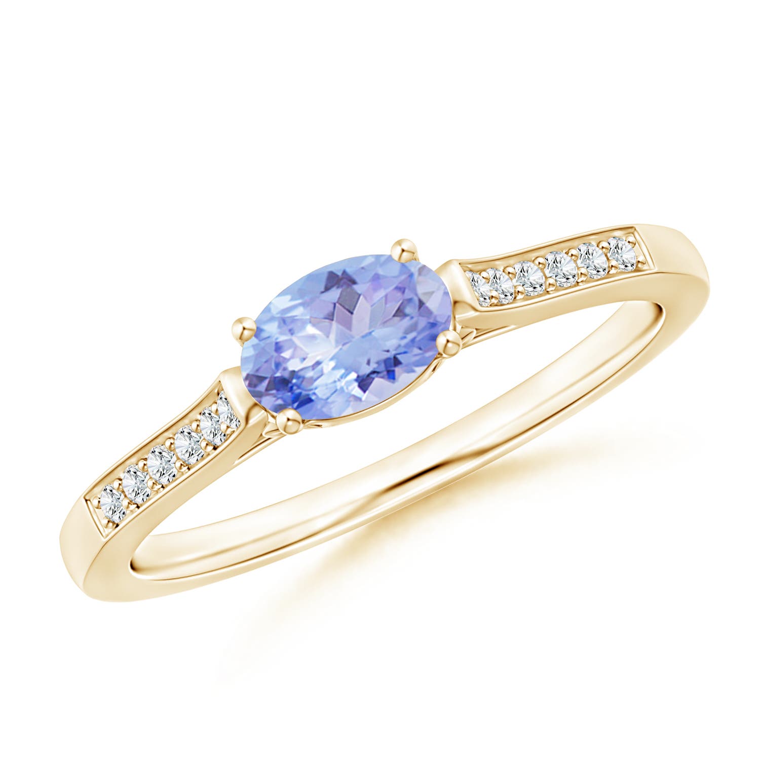 AA - Tanzanite / 0.55 CT / 14 KT Yellow Gold