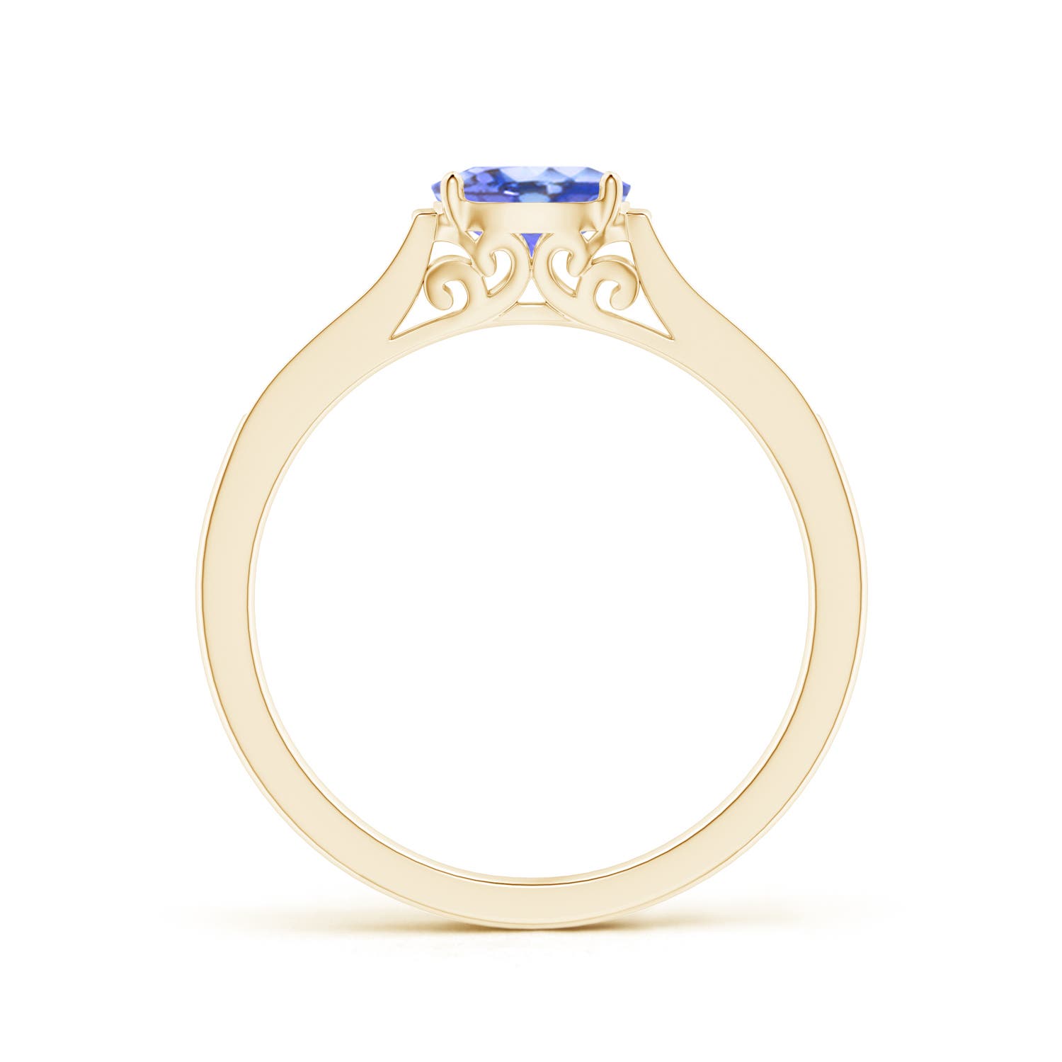 AA - Tanzanite / 0.55 CT / 14 KT Yellow Gold