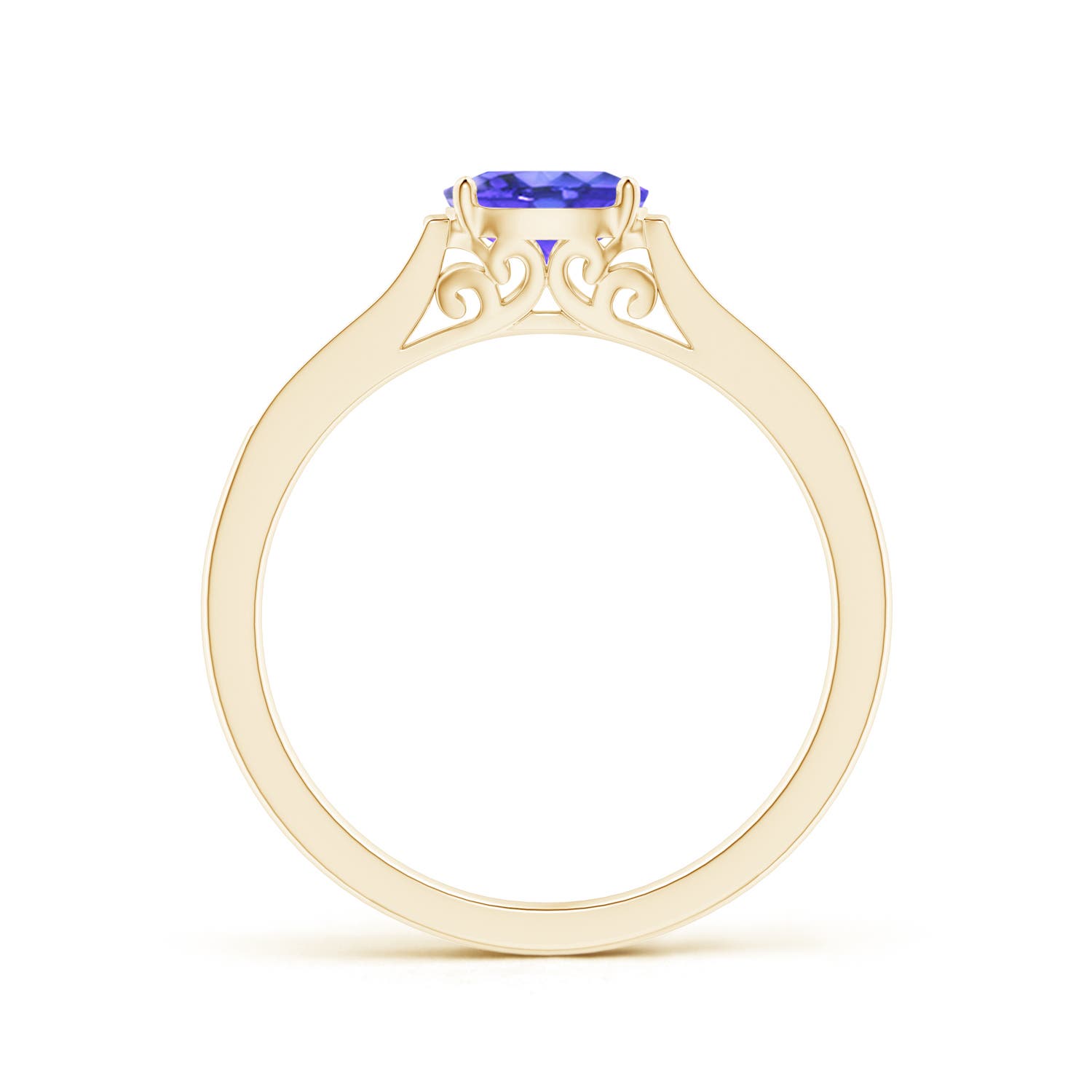 AAA - Tanzanite / 0.55 CT / 14 KT Yellow Gold