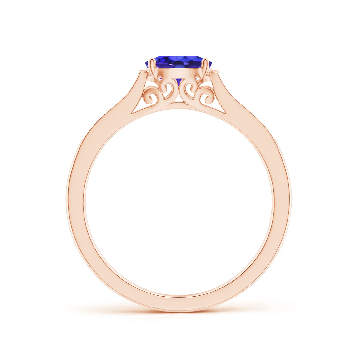 AAAA - Tanzanite / 0.55 CT / 14 KT Rose Gold