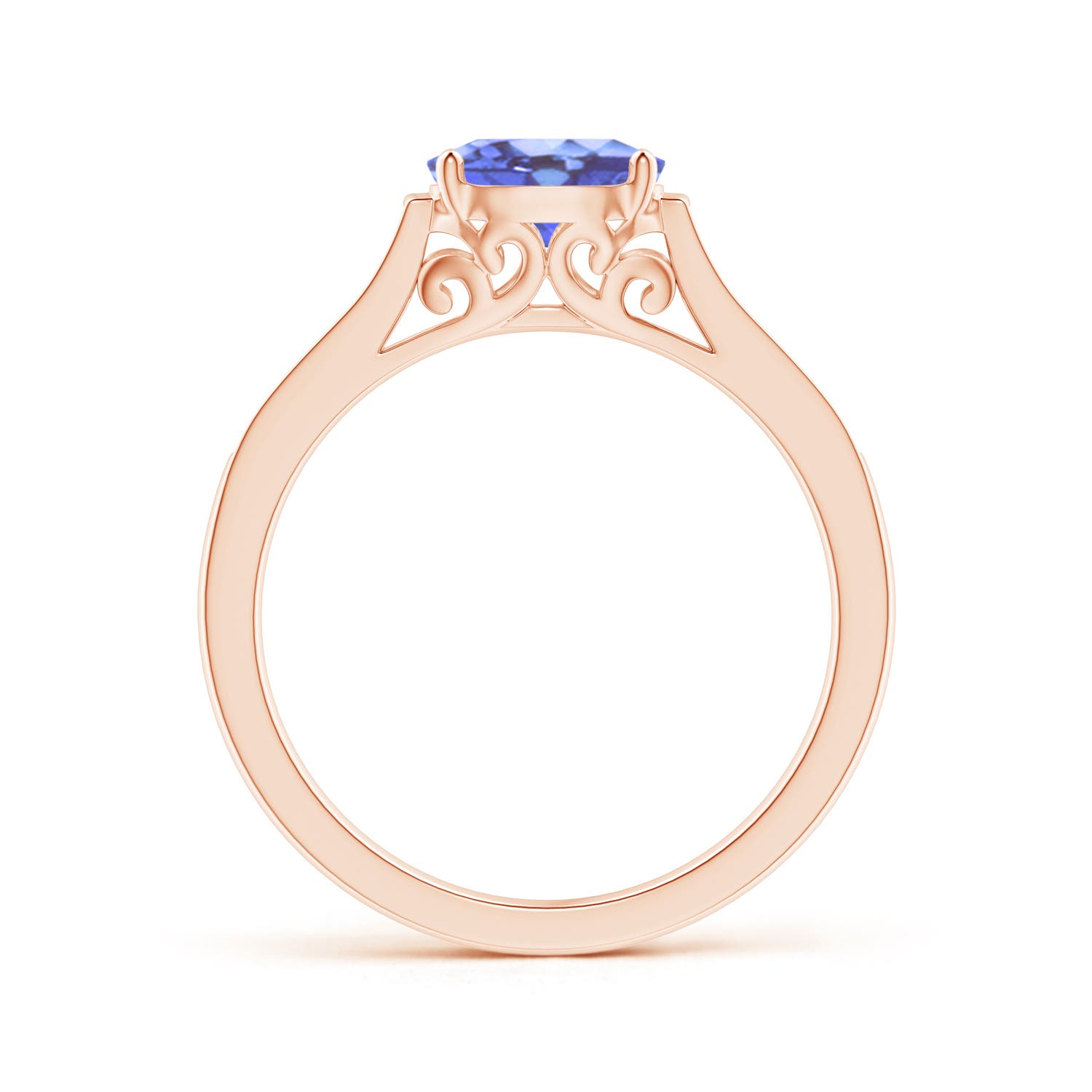 A - Tanzanite / 0.92 CT / 14 KT Rose Gold