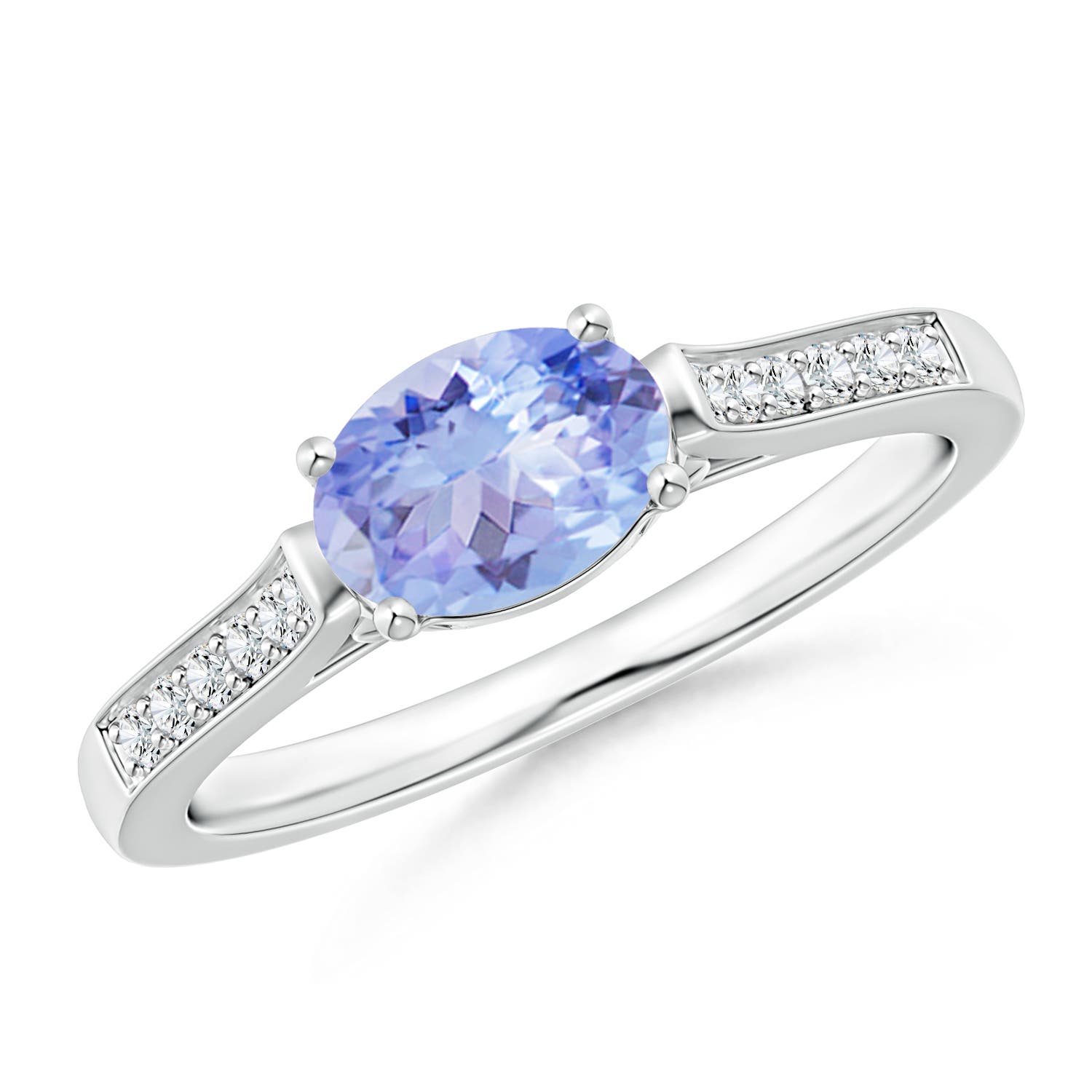 AA - Tanzanite / 0.92 CT / 14 KT White Gold