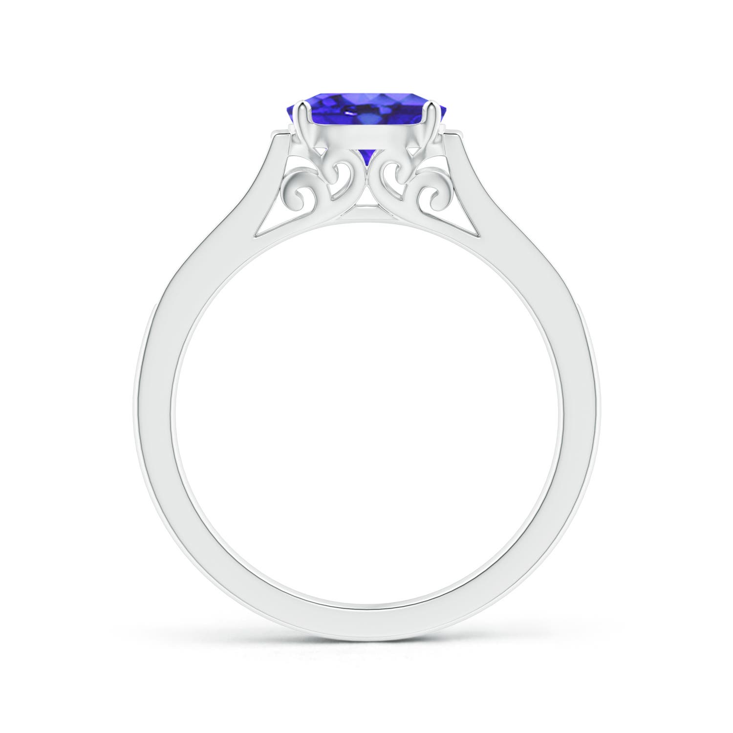 AA - Tanzanite / 0.92 CT / 14 KT White Gold