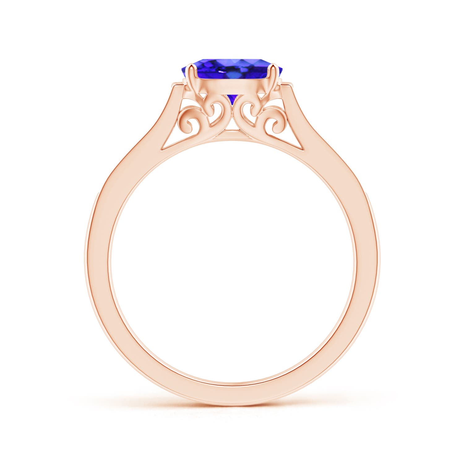 AAA - Tanzanite / 0.92 CT / 14 KT Rose Gold