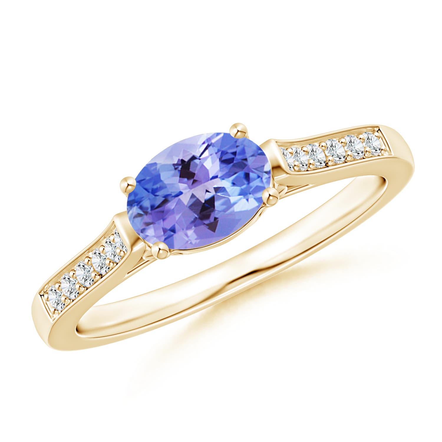 AAA - Tanzanite / 0.92 CT / 14 KT Yellow Gold