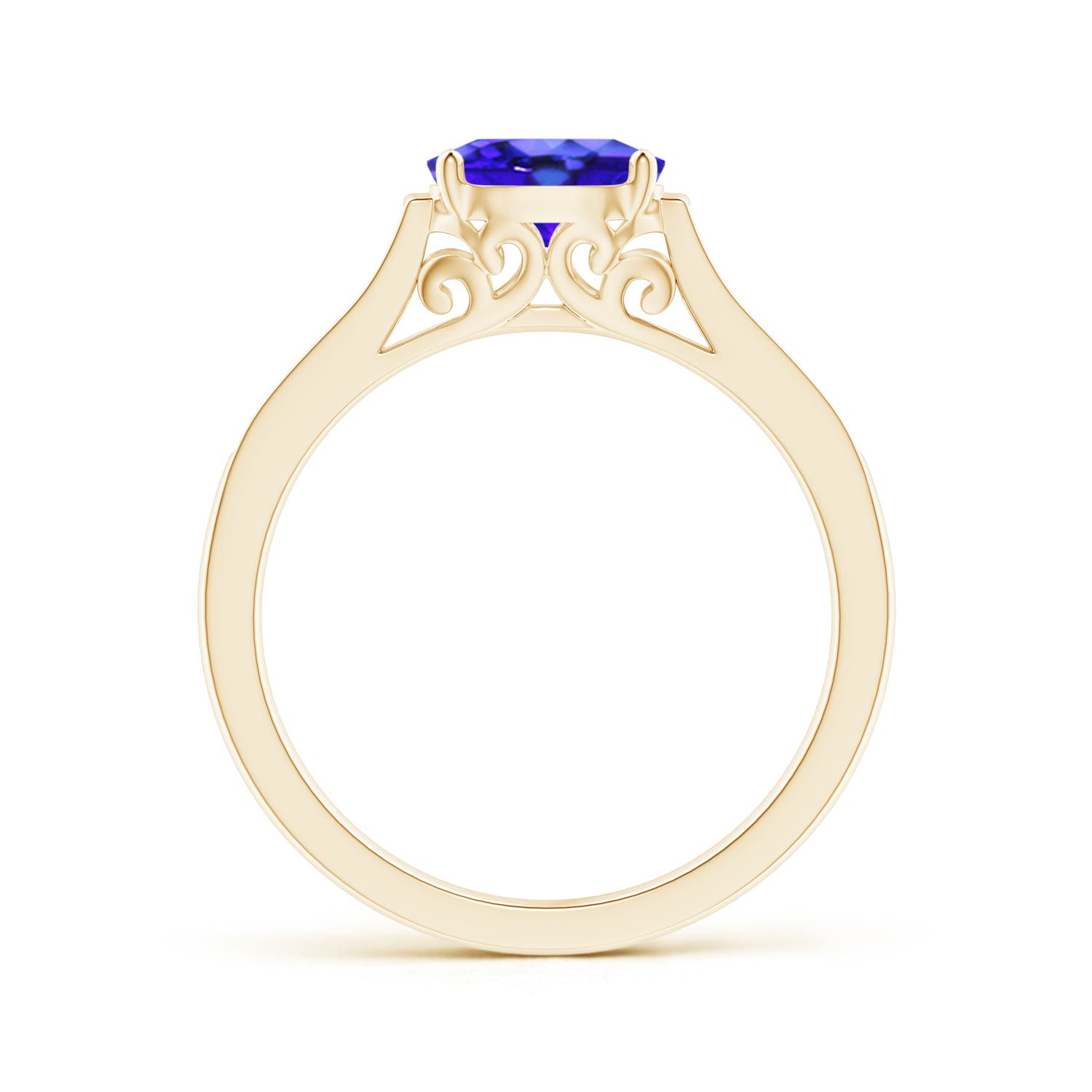 AAA - Tanzanite / 0.92 CT / 14 KT Yellow Gold