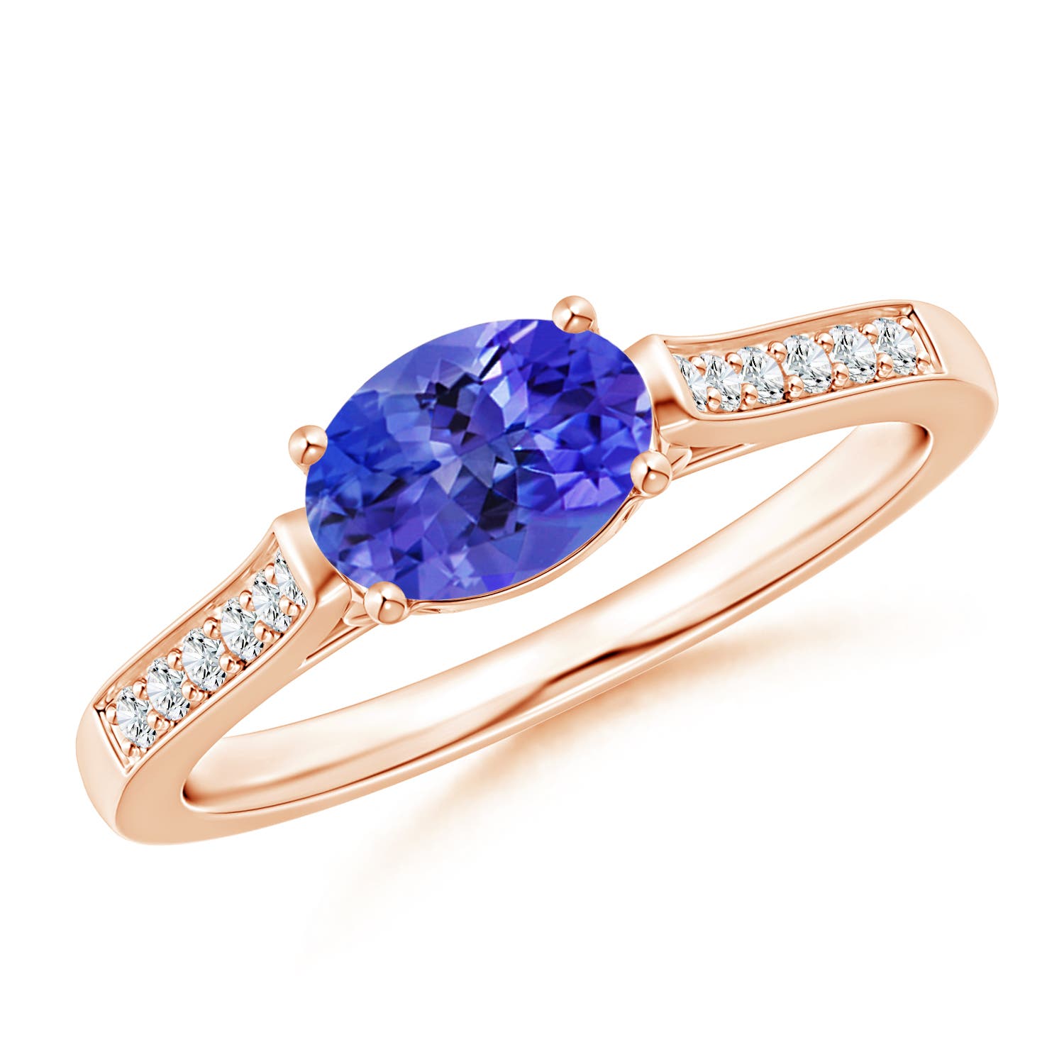 AAAA - Tanzanite / 0.92 CT / 14 KT Rose Gold